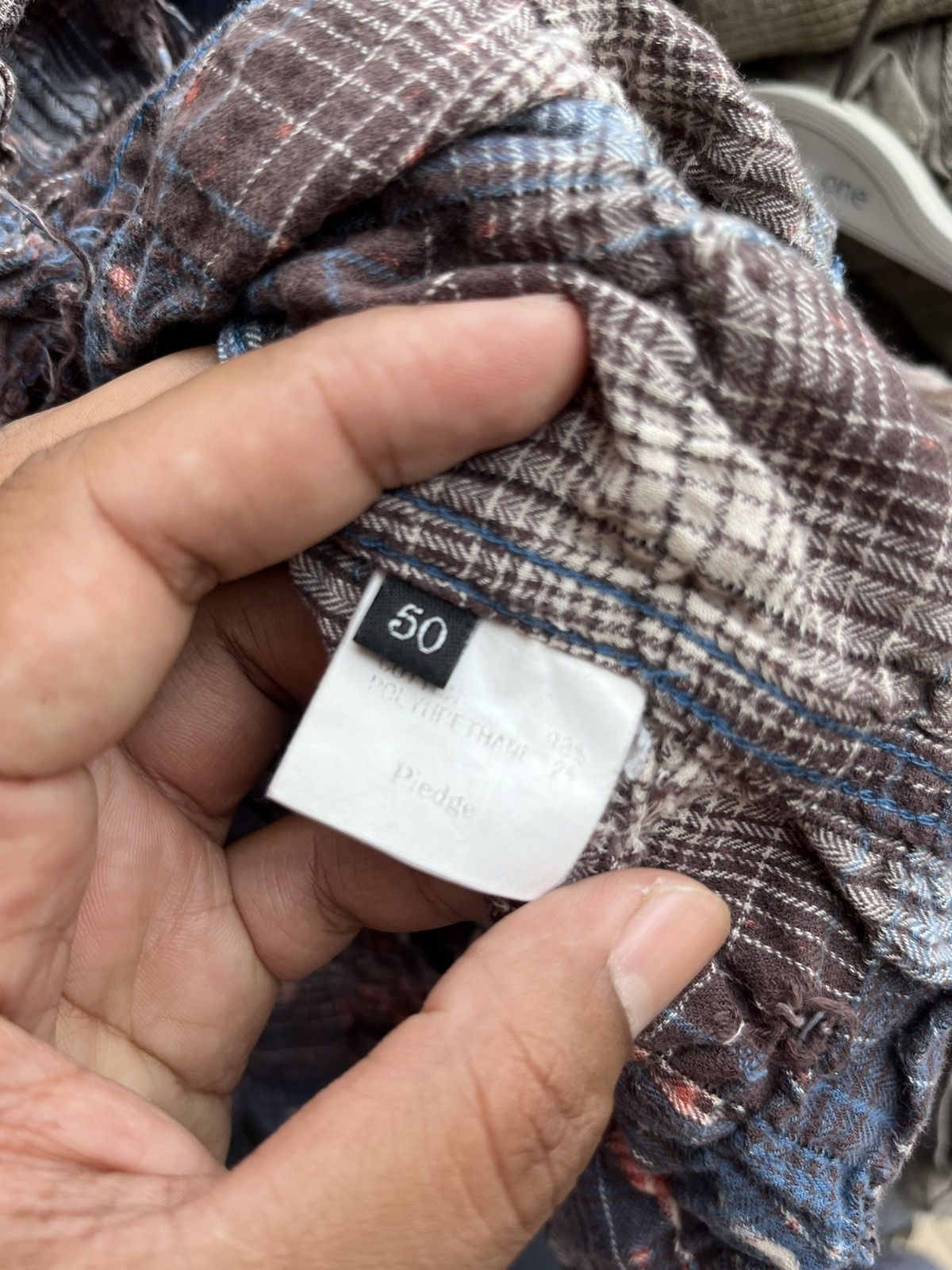 Pledge Distressed flannel button down by pledge Size US M / EU 48-50 / 2 - 25 Thumbnail