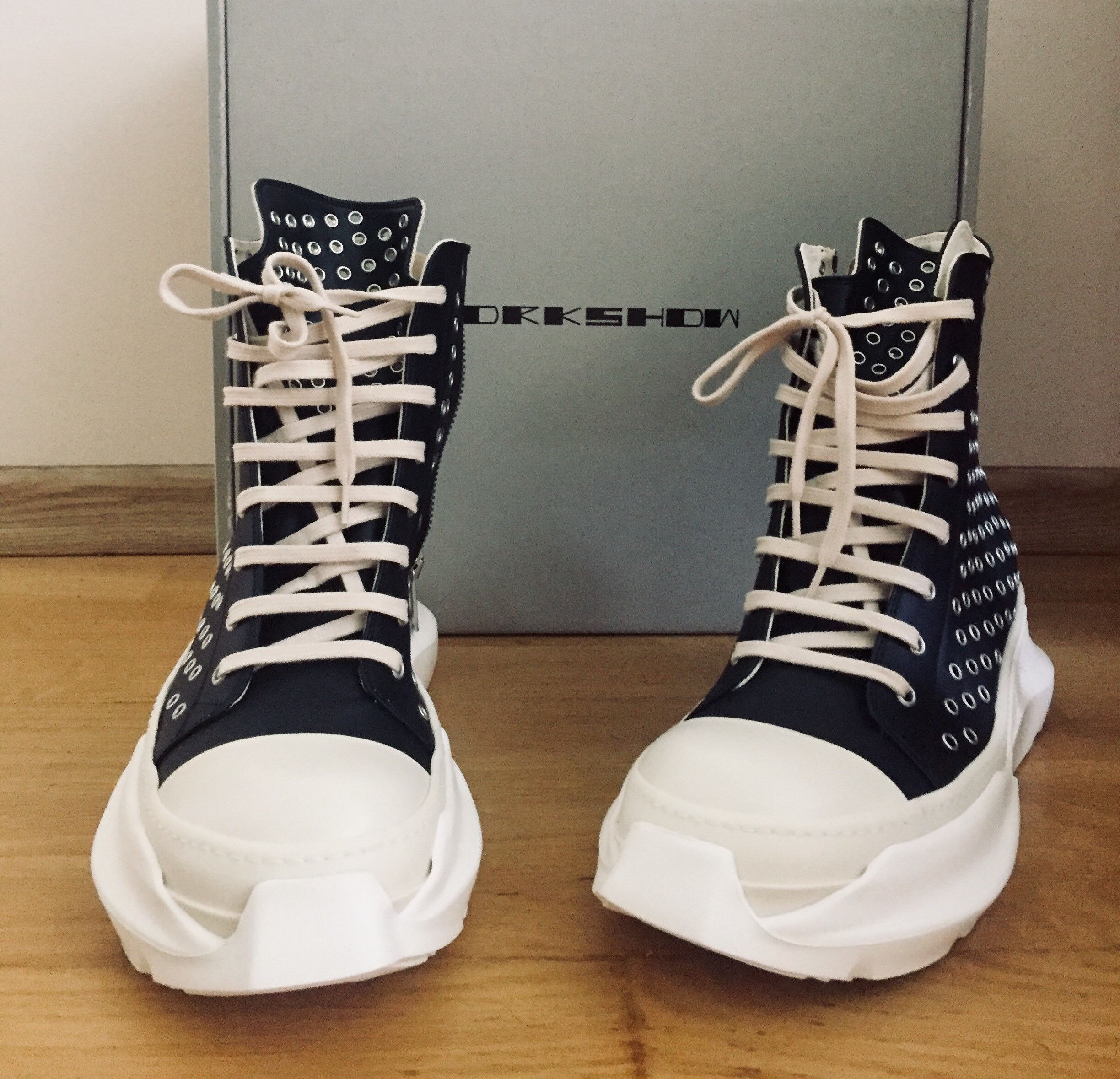 Rick Owens × Rick Owens Drkshdw Rick Owens DRKSHDW Abstract Sneakers |  Grailed