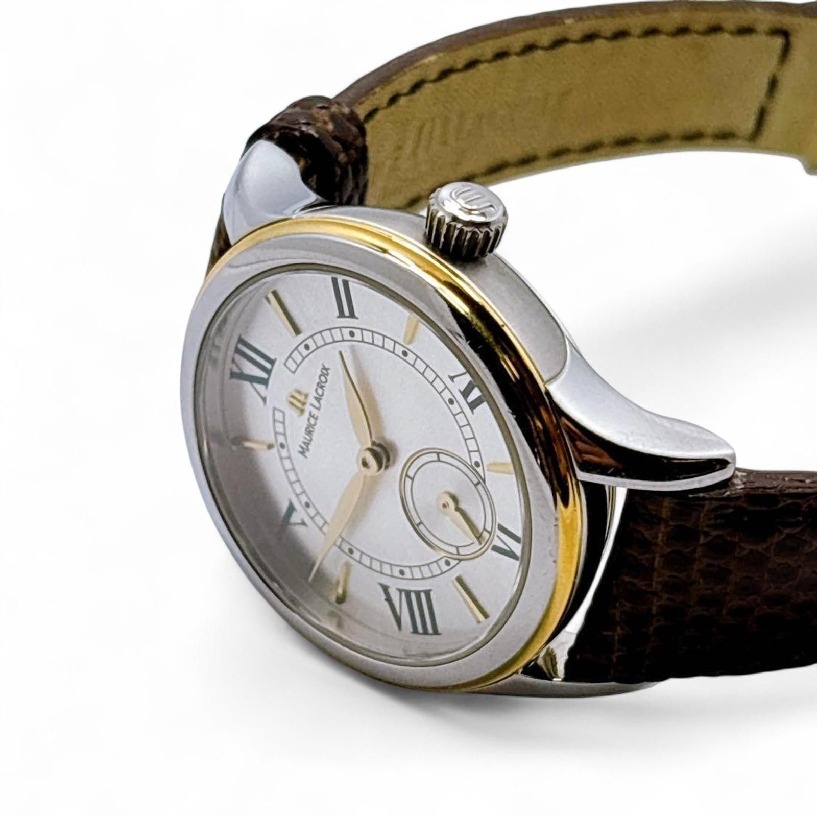 Maurice Lacroix Maurice Lacroix - Classic Brown Leather Strap Watch Size ONE SIZE - 6 Thumbnail