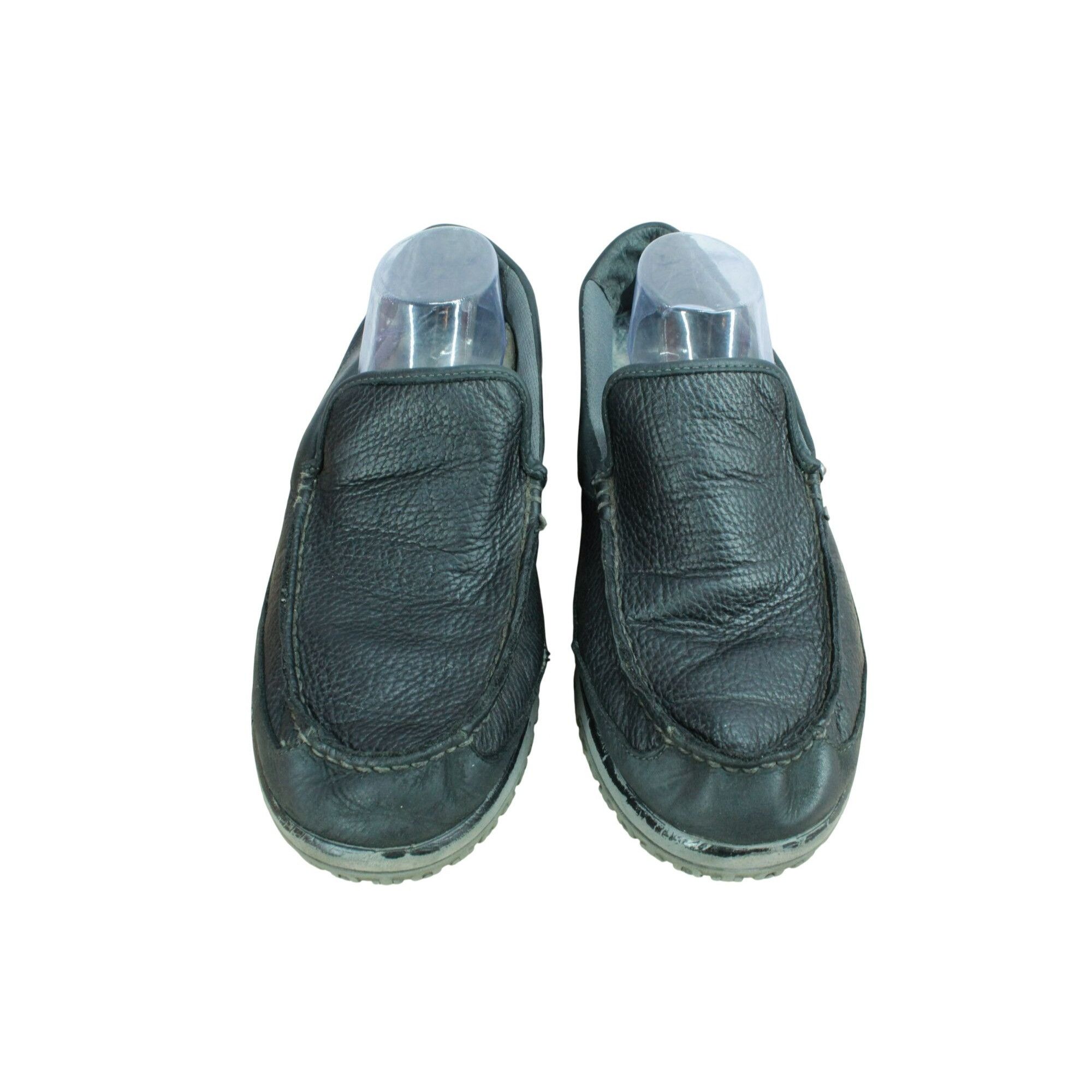 L.L. Bean LL Bean Men's Black Leather All Week Slip On Moccasins Size US 11 / EU 44 - 5 Thumbnail