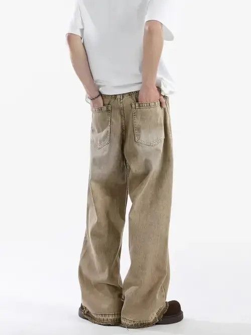 Jean Vintage straight leg casual baggy jeans Size US 34 / EU 50 - 5 Thumbnail