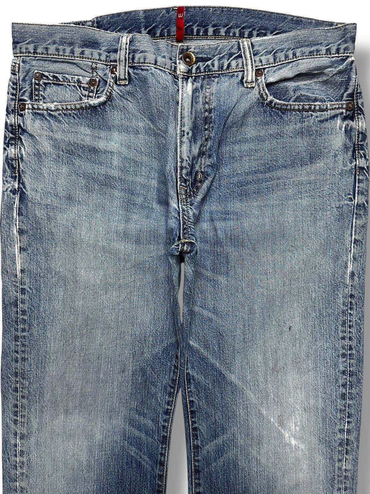 Uniqlo Vintage Uniqlo UJ Straight Leg Distressed Jeans with Faded Size US 36 / EU 52 - 2 Thumbnail