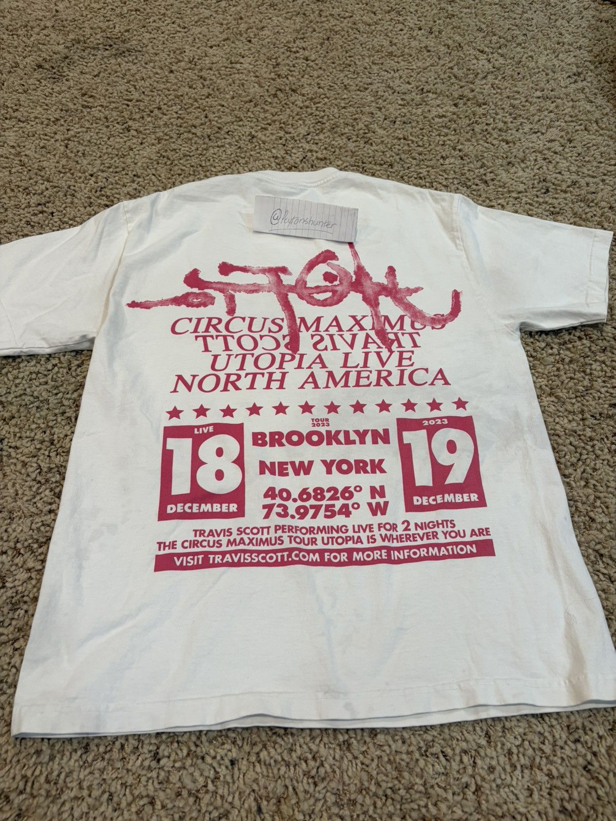 Travis Scott Circus Maximus Tour New York Tee Size US L / EU 52-54 / 3 - 2 Thumbnail