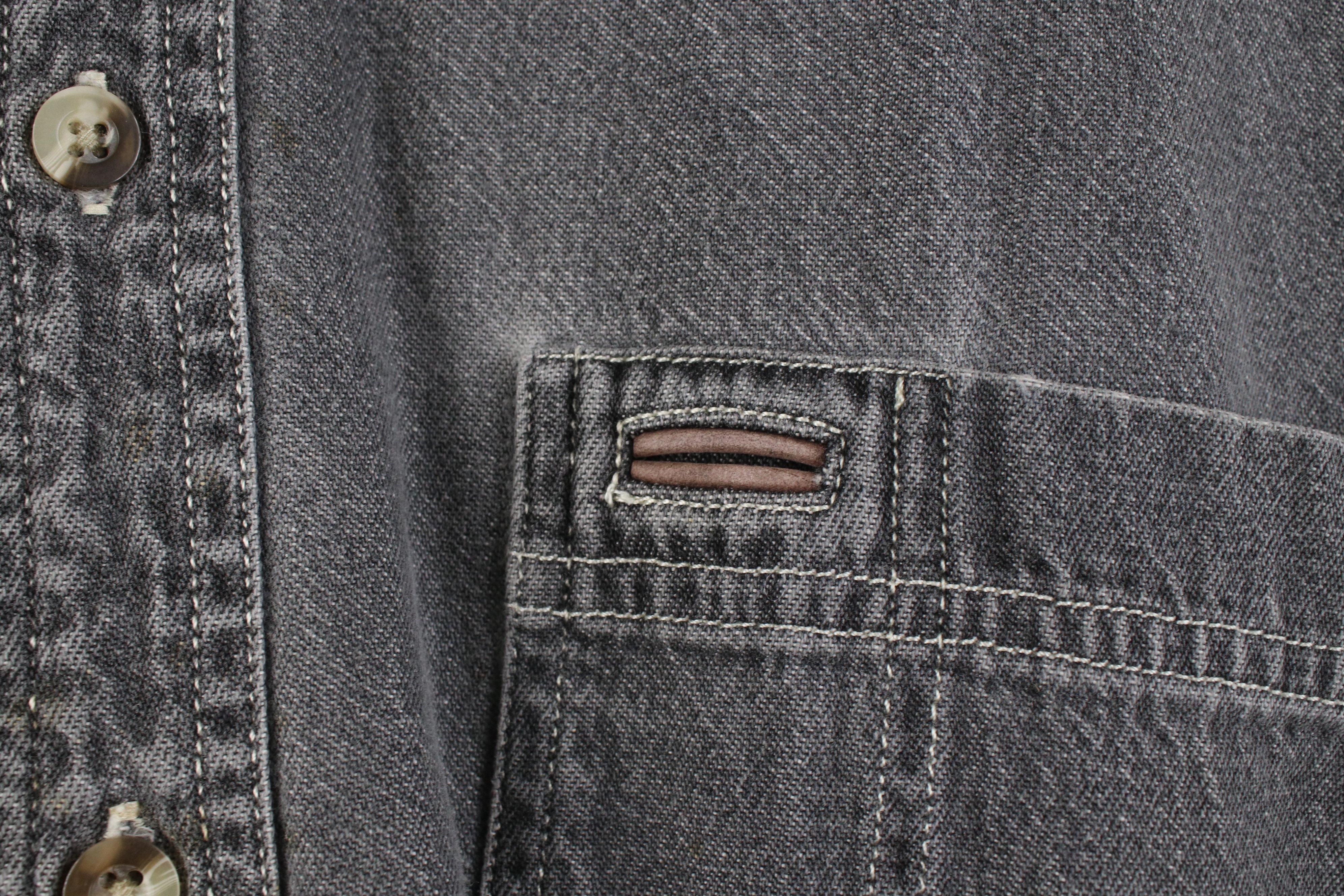 Timberland Vintage 90s Timberland Baggy Stonewash Denim Button Shirt Size US XL / EU 56 / 4 - 5 Thumbnail