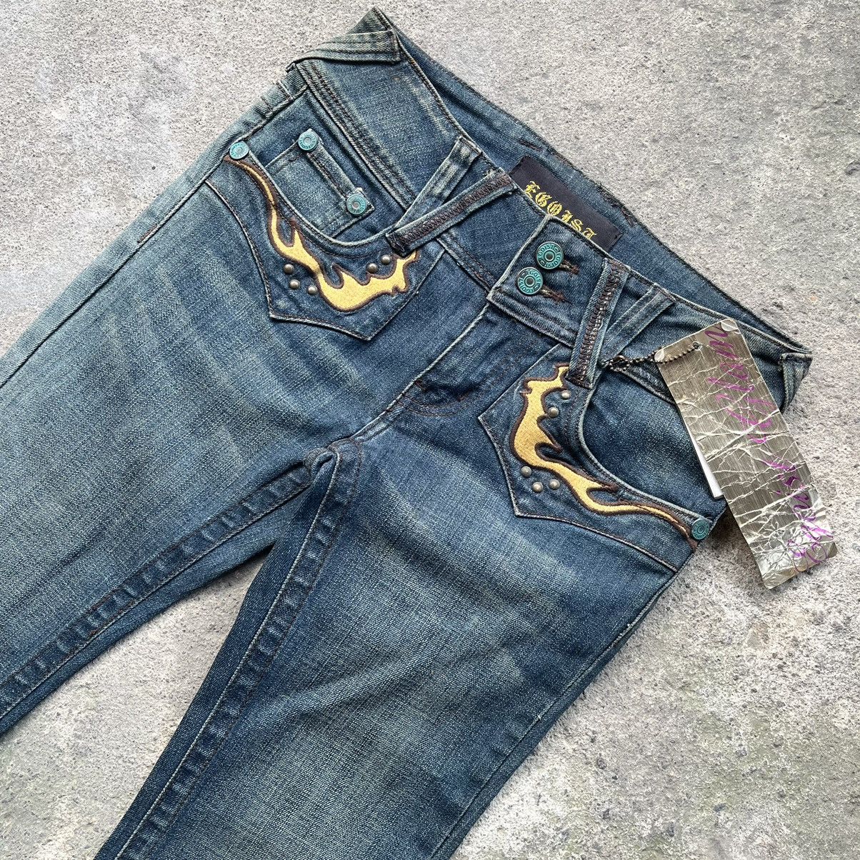 Luxury Jeans Egoist Denim Pants Super Wide Leg Opening