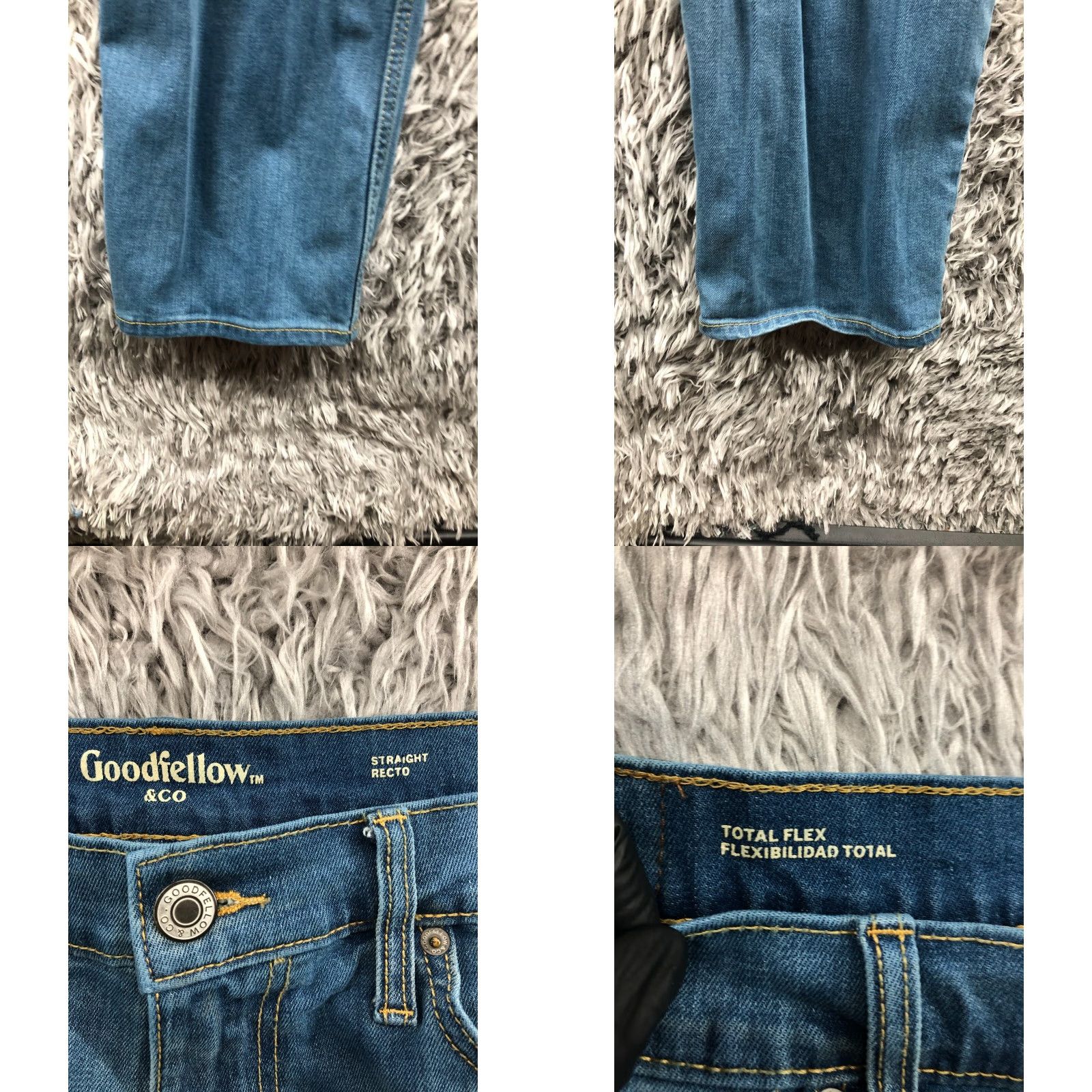 Vintage Goodfellow Jeans Mens 34x34 Mid Rise Straight Medium Wash Blue Size US 34 / EU 50 - 8 Thumbnail
