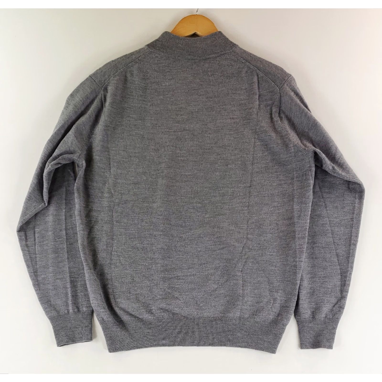 Peter Millar Peter Millar Crown Soft 100% Merino Wool 1/4 Zip Pullover Sweater Gray Mens L Size US L / EU 52-54 / 3 - 3 Thumbnail
