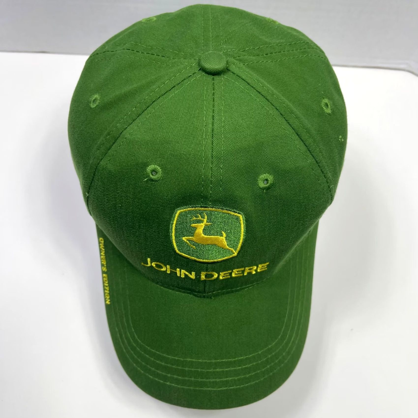 John Deere John Deere Owners Edition Hat Green Adjustable Strap Back Baseball Cap Men One Size Size ONE SIZE - 7 Thumbnail