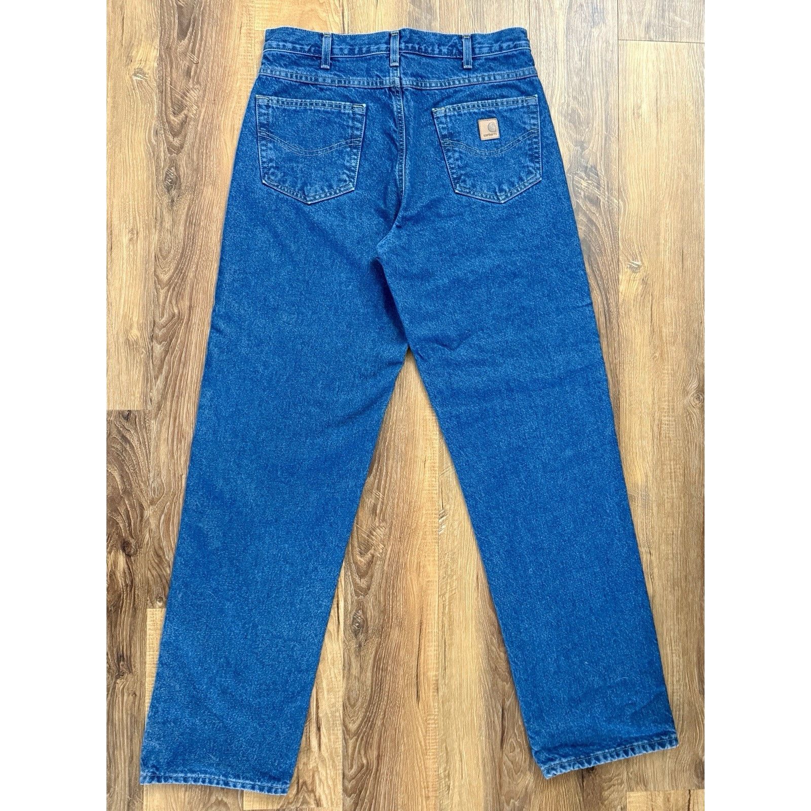 Carhartt Carhartt Men's Pants Flannel Lined Straight Blue Jeans Size US 34 / EU 50 - 2 Thumbnail
