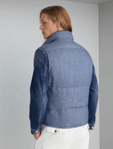 Brunello Cucinelli Goose Down Padded Vest in Dark Blue Size US L / EU 52-54 / 3 - 2 Thumbnail