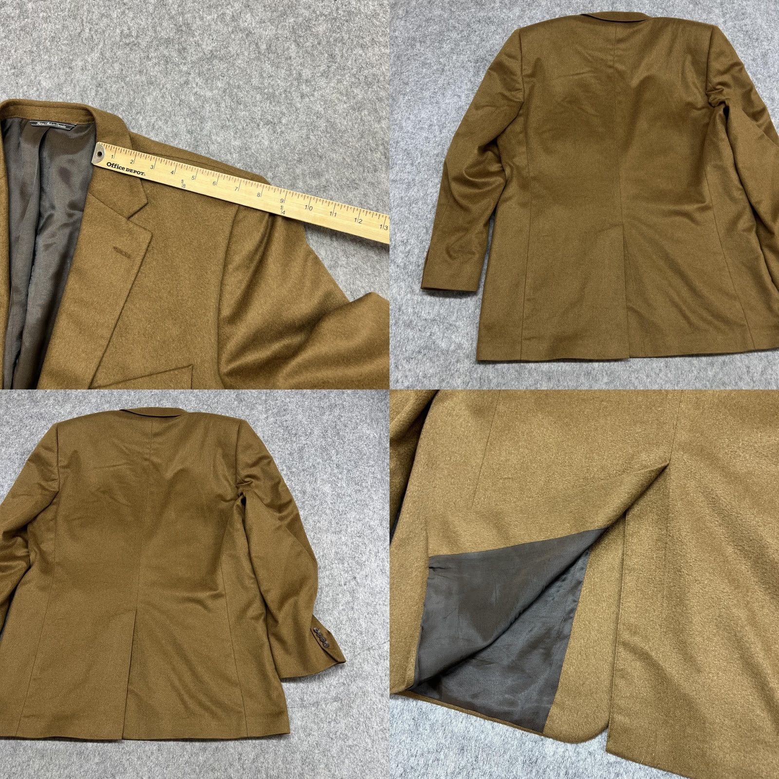 Jack Victor VINTAGE Jack Victor Blazer Sport Coat Mens 46 Brown 100% Cashmere Jacket Classic Canada Size 46R - 9 Thumbnail