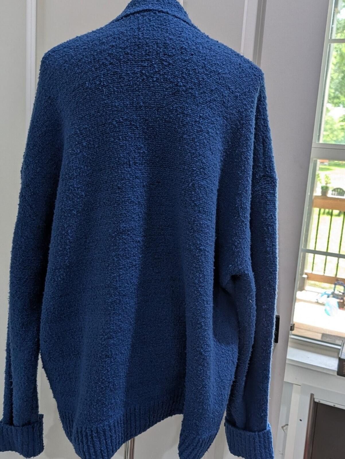 Abercrombie & Fitch Abercrombie & Fitch Blue Oversized Cardigan Size L / US 10 / IT 46 - 3 Thumbnail