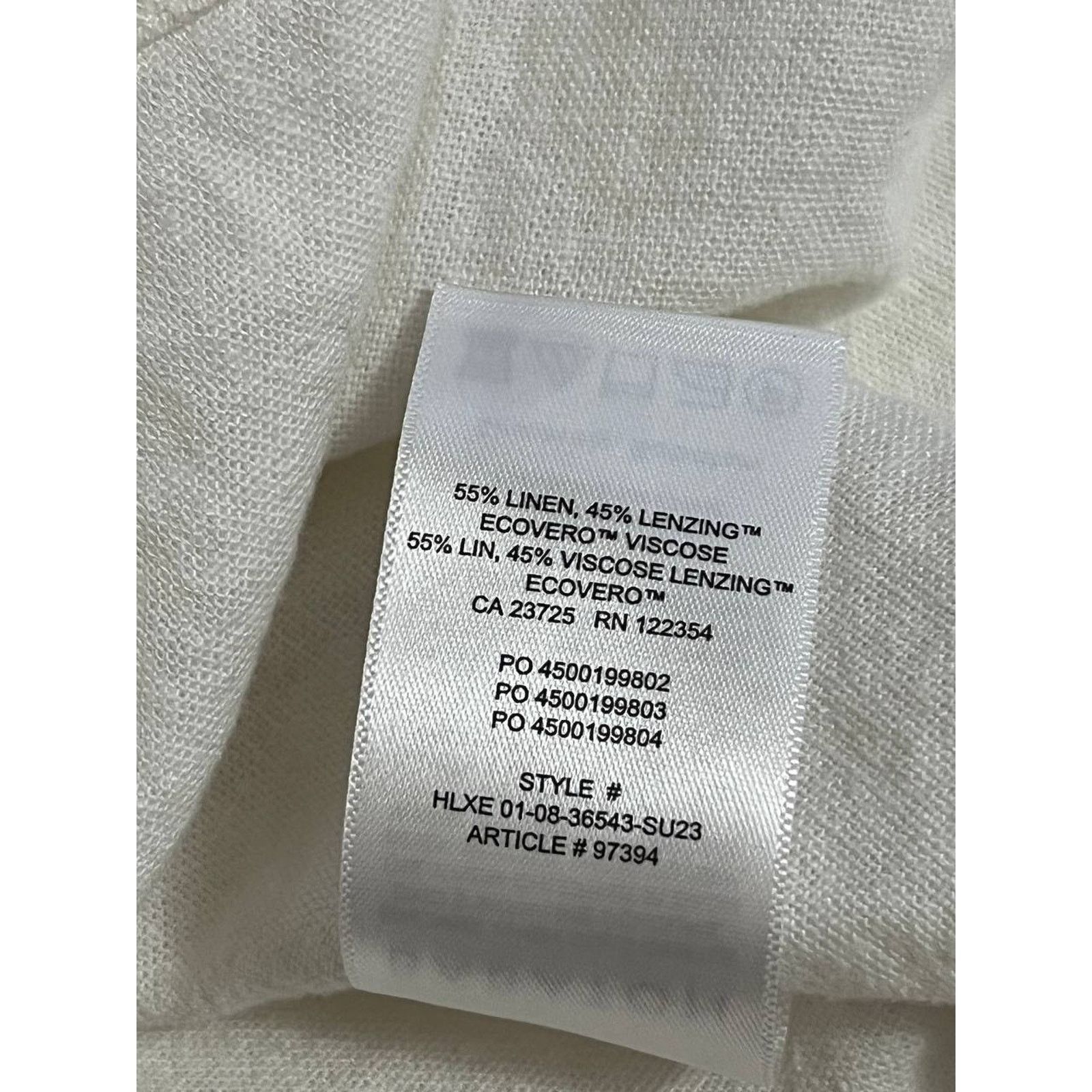 Firenze Babaton Midi Linen V-neck Wrap Dress White Minimal M A001957 Size M / US 6-8 / IT 42-44 - 10 Thumbnail