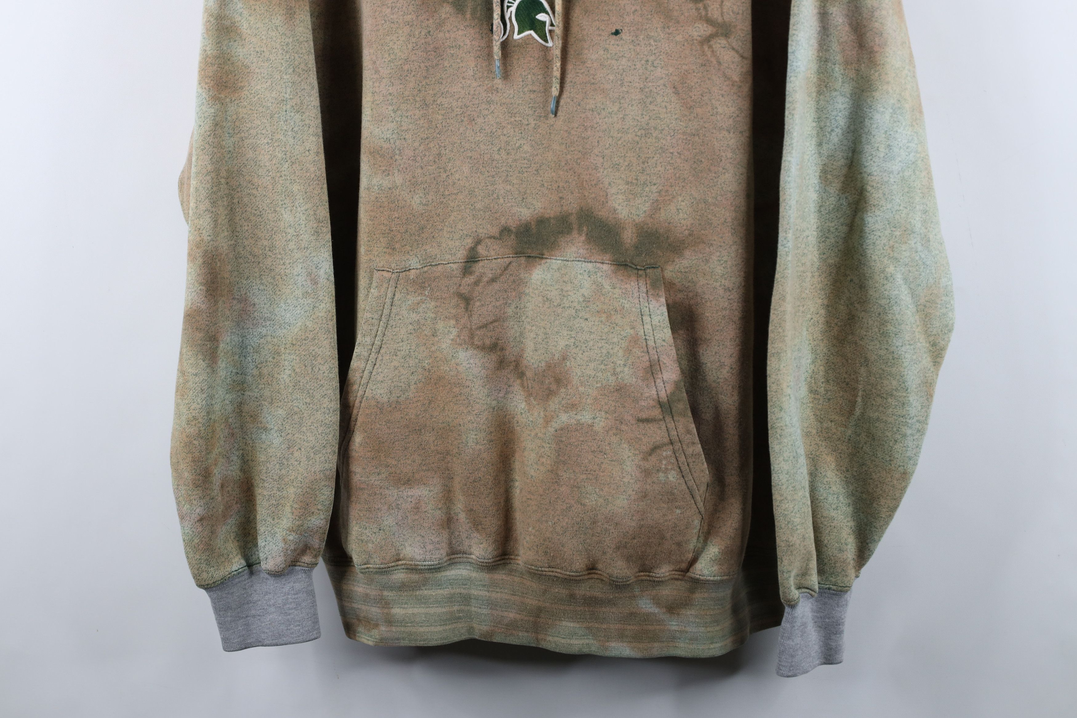 Vintage Vintage 90s Wash Michigan State University Hoodie Sweatshirt Size US XL / EU 56 / 4 - 3 Thumbnail