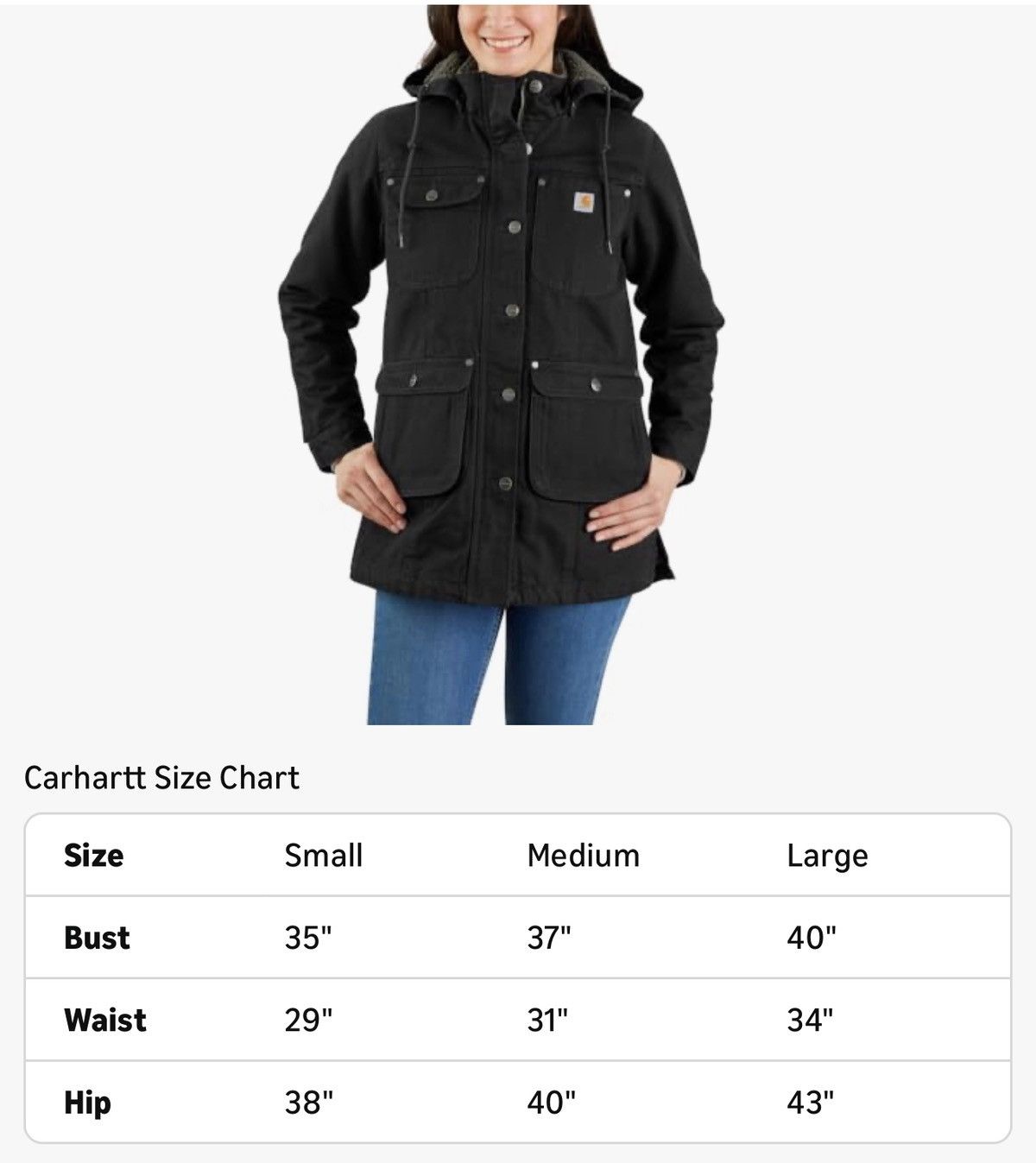 Carhartt Carhartt women’s duck coat black New with tags Size M / US 6-8 / IT 42-44 - 4 Thumbnail