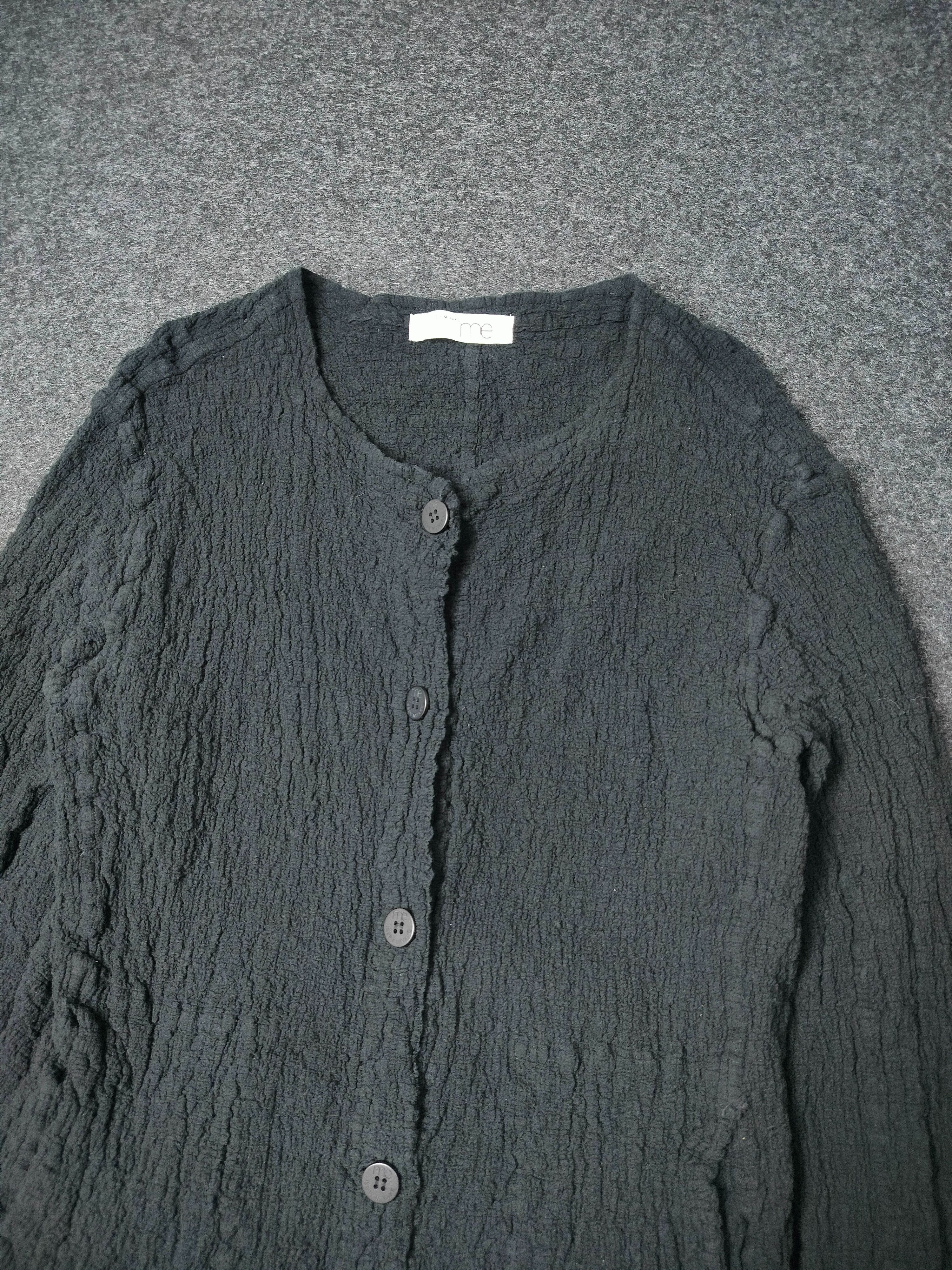 Issey Miyake Issey Miyake Me Cauliflower Pleated Black Cardigan Size ONE SIZE - 3 Thumbnail