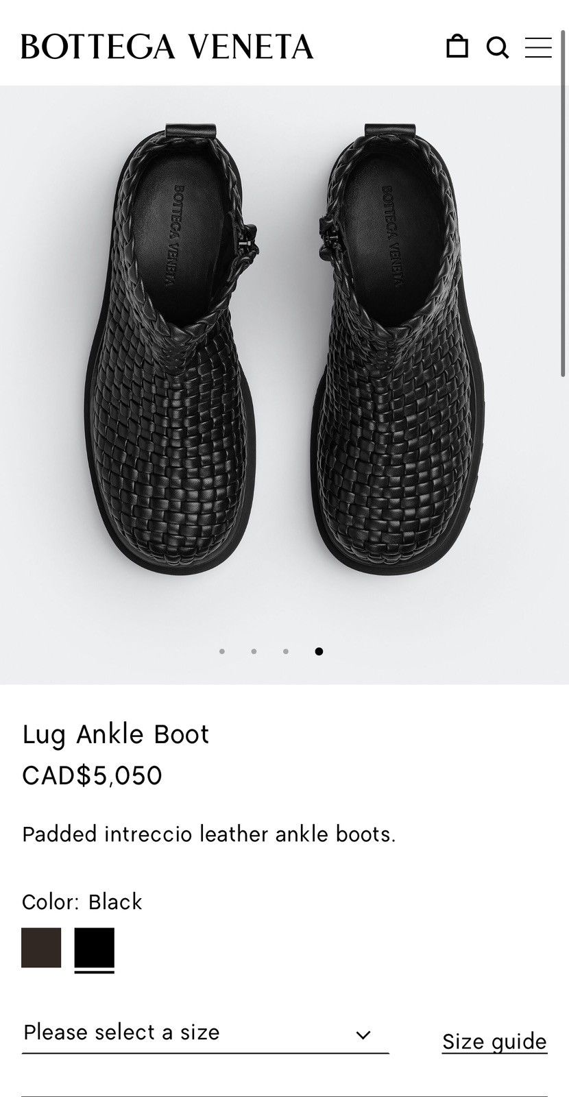 $5k Bottega Veneta Lug Ankle Boot