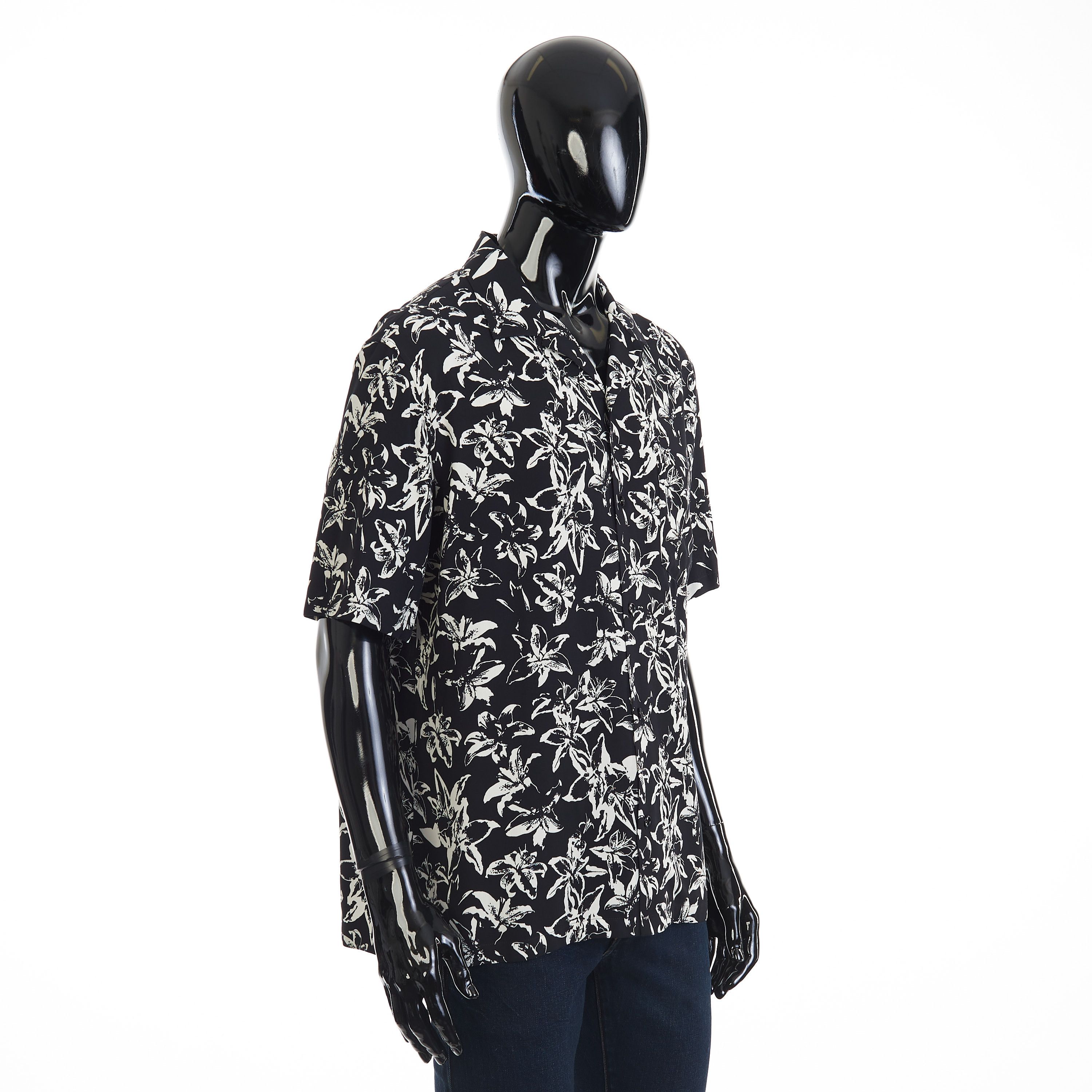 Celine Loose Hawaiian Shirt - Large Lily Flower Print Viscose Size US M / EU 48-50 / 2 - 8 Thumbnail