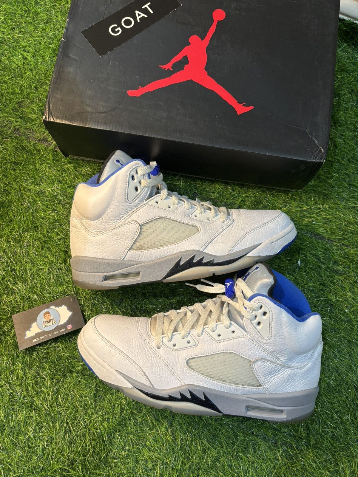 Pre-owned Jordan Brand 5 Stealth Shoes In Blue