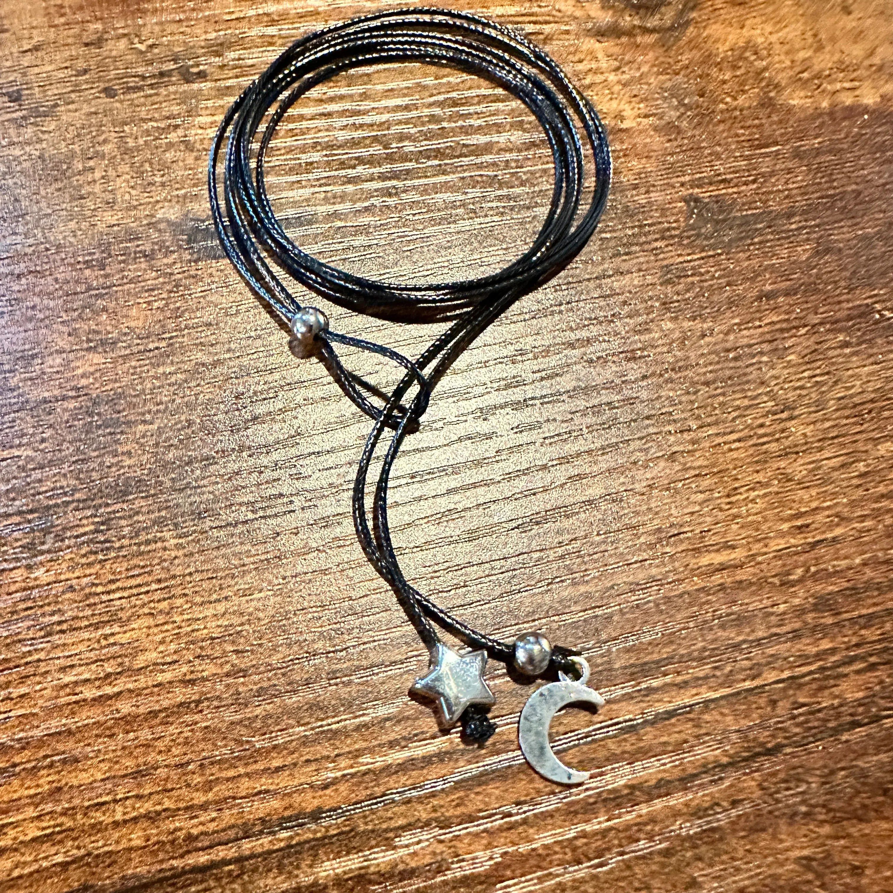 Other Handcrafted Boho Hippie Black Cord Moon & Sun Anklet , Gift Size ONE SIZE - 2 Thumbnail