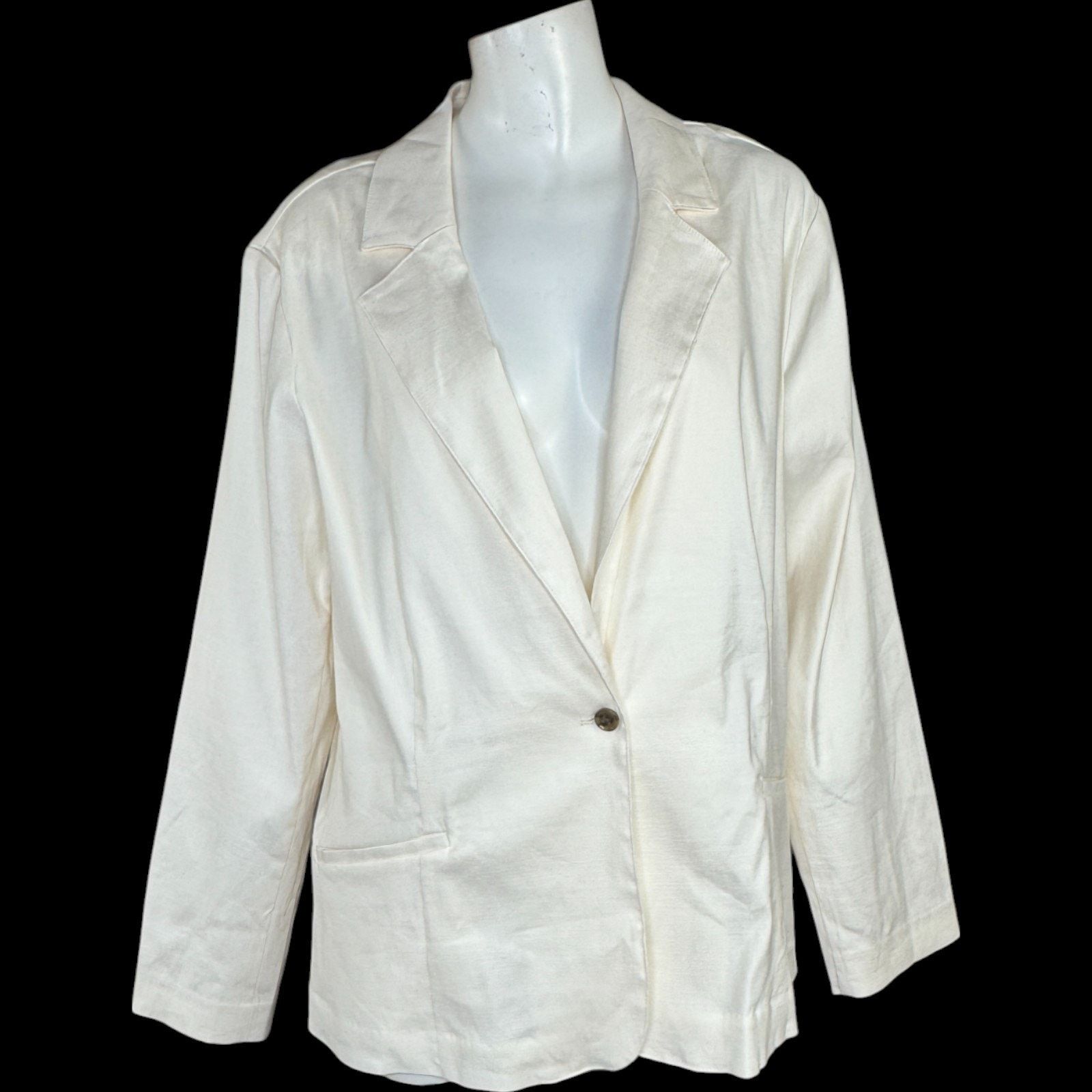 Other Studio Park x Leah Williams Linen Blazer Ivory XL NWOT Size XL / US 12-14 / IT 48-50 - 1 Thumbnail