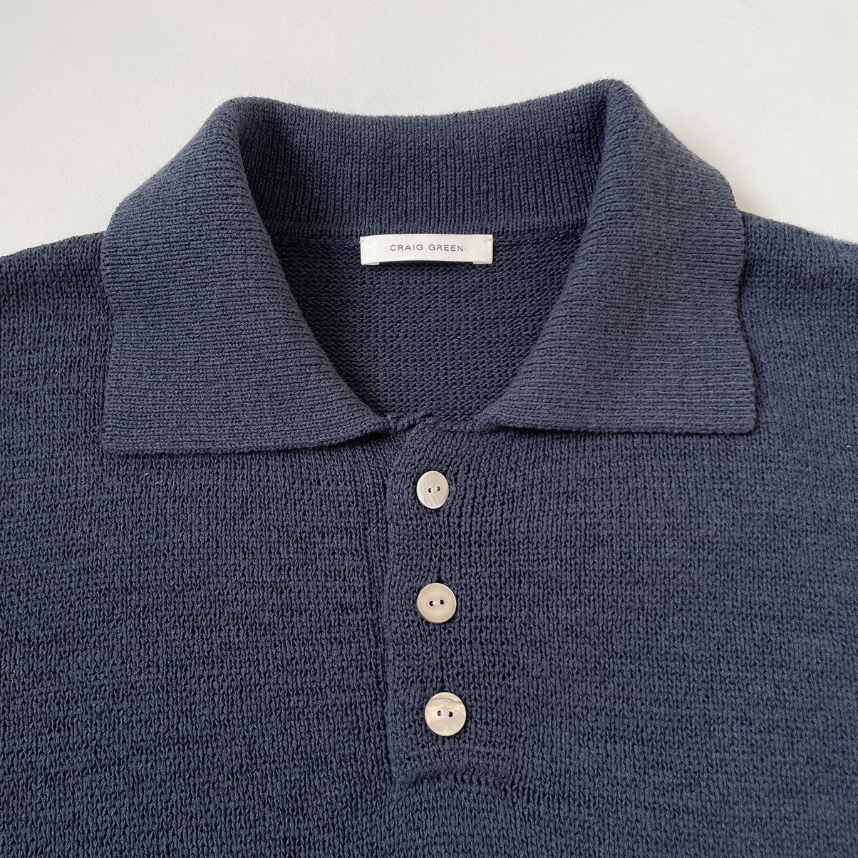 Craig Green Sample Textured Knit Polo Sweater Size US M / EU 48-50 / 2 - 4 Thumbnail