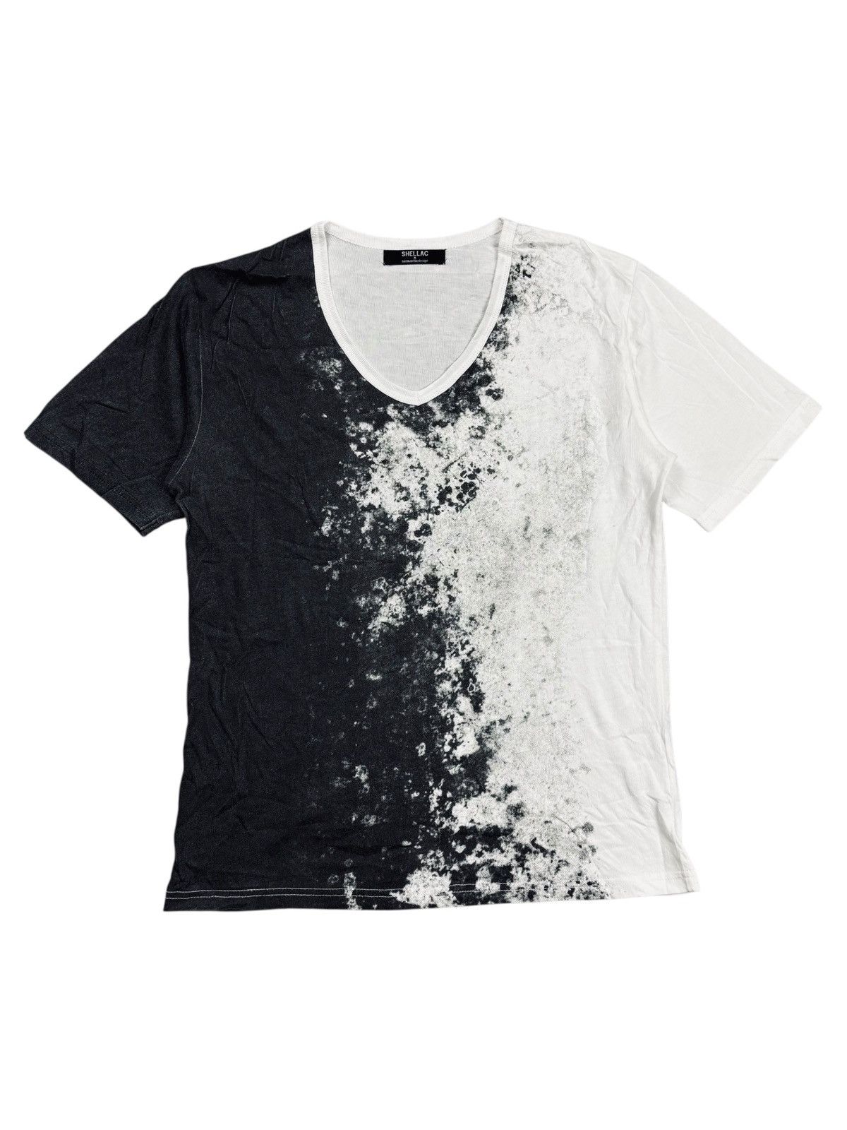 Shellac 2000s Shellac x Semantic - V-Neck Vkei Style Tee Size US M / EU 48-50 / 2 - 1 Thumbnail