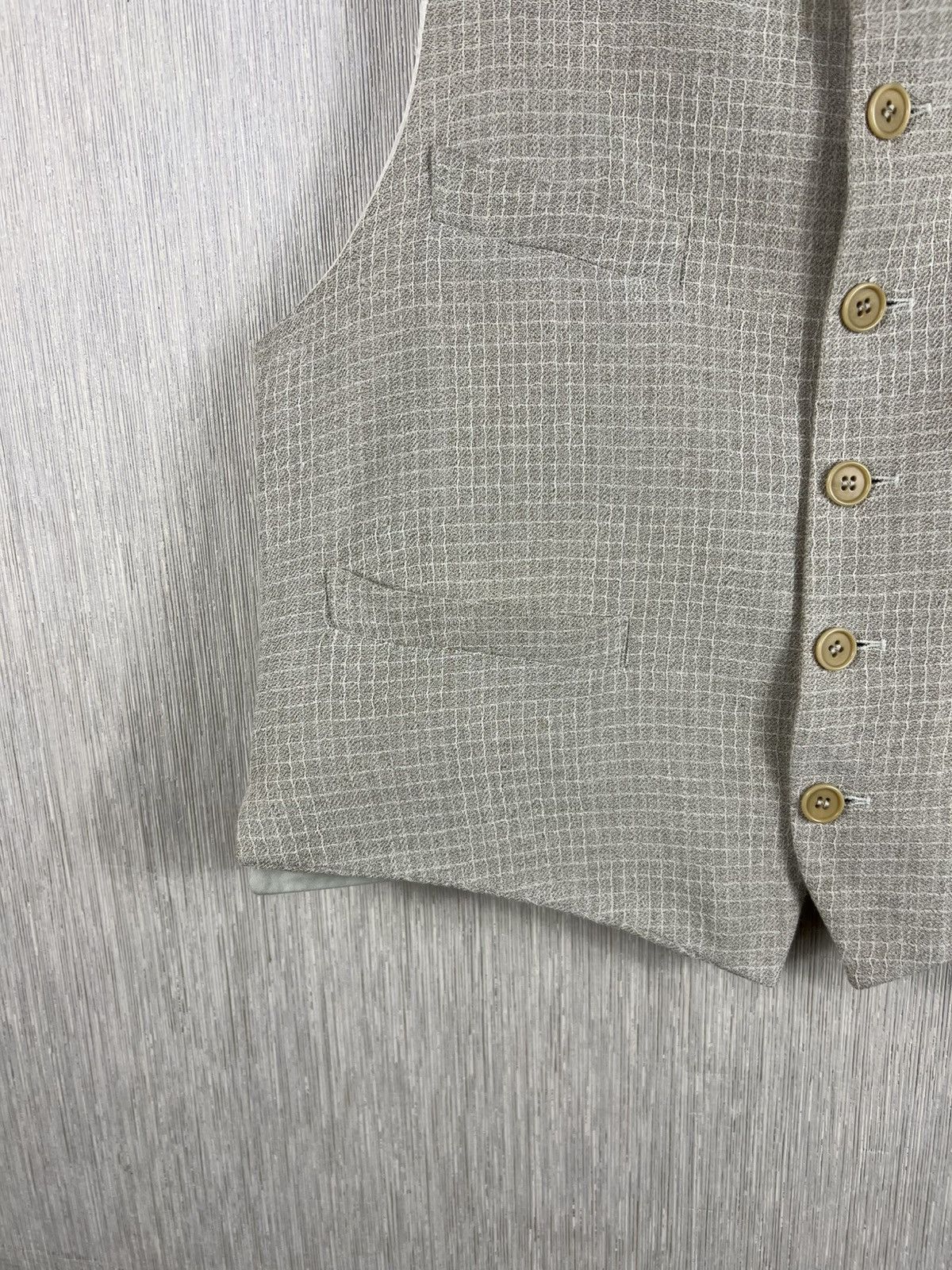 Emporio Armani Vintage 90s Emporio Armani archival linen suit vest Size 48R - 6 Thumbnail