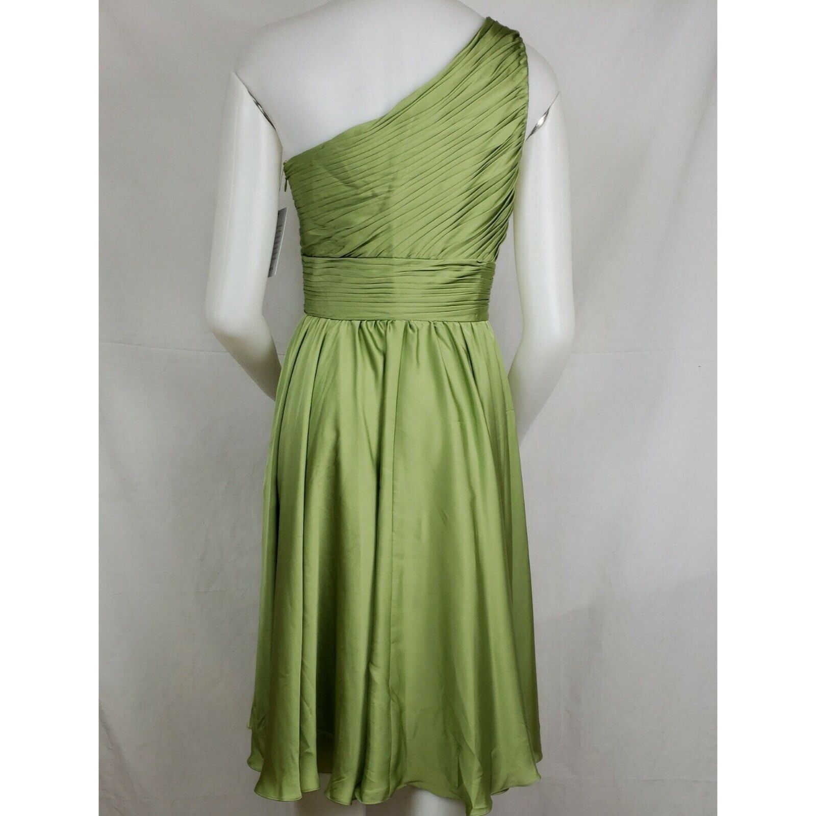 Monique Lhuillier Dress Womens Sz 6 Ruched One Shoulder Swin