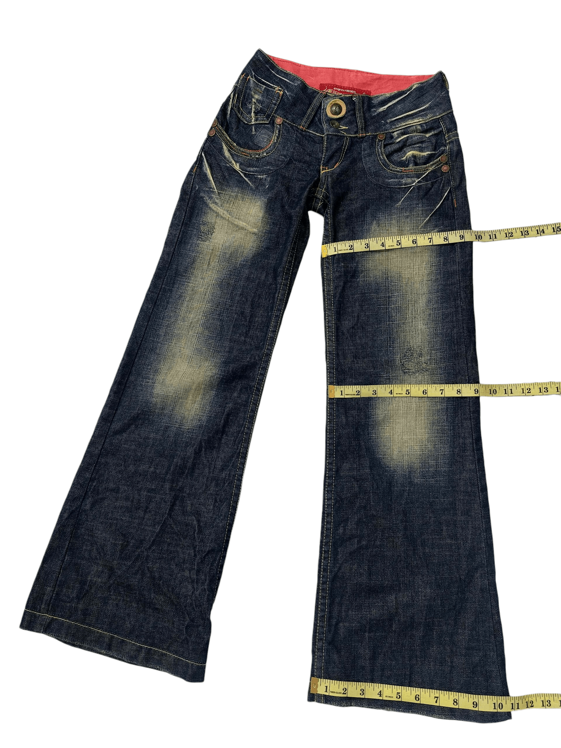 Vintage Red Pepper Punk Bootcut Unisex Low Rise Denim Size 26" / US 2 / IT 38 - 17 Thumbnail