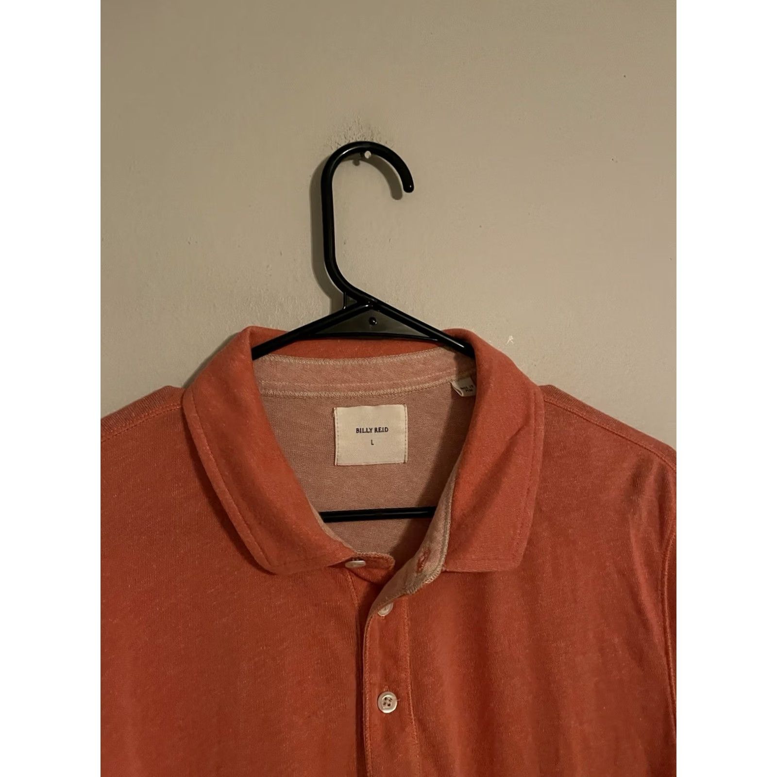 Billy Reid Billy Reid Coral Color S/S Cotton Preppy Casual Polo Shirt Men's Large Size US L / EU 52-54 / 3 - 2 Thumbnail