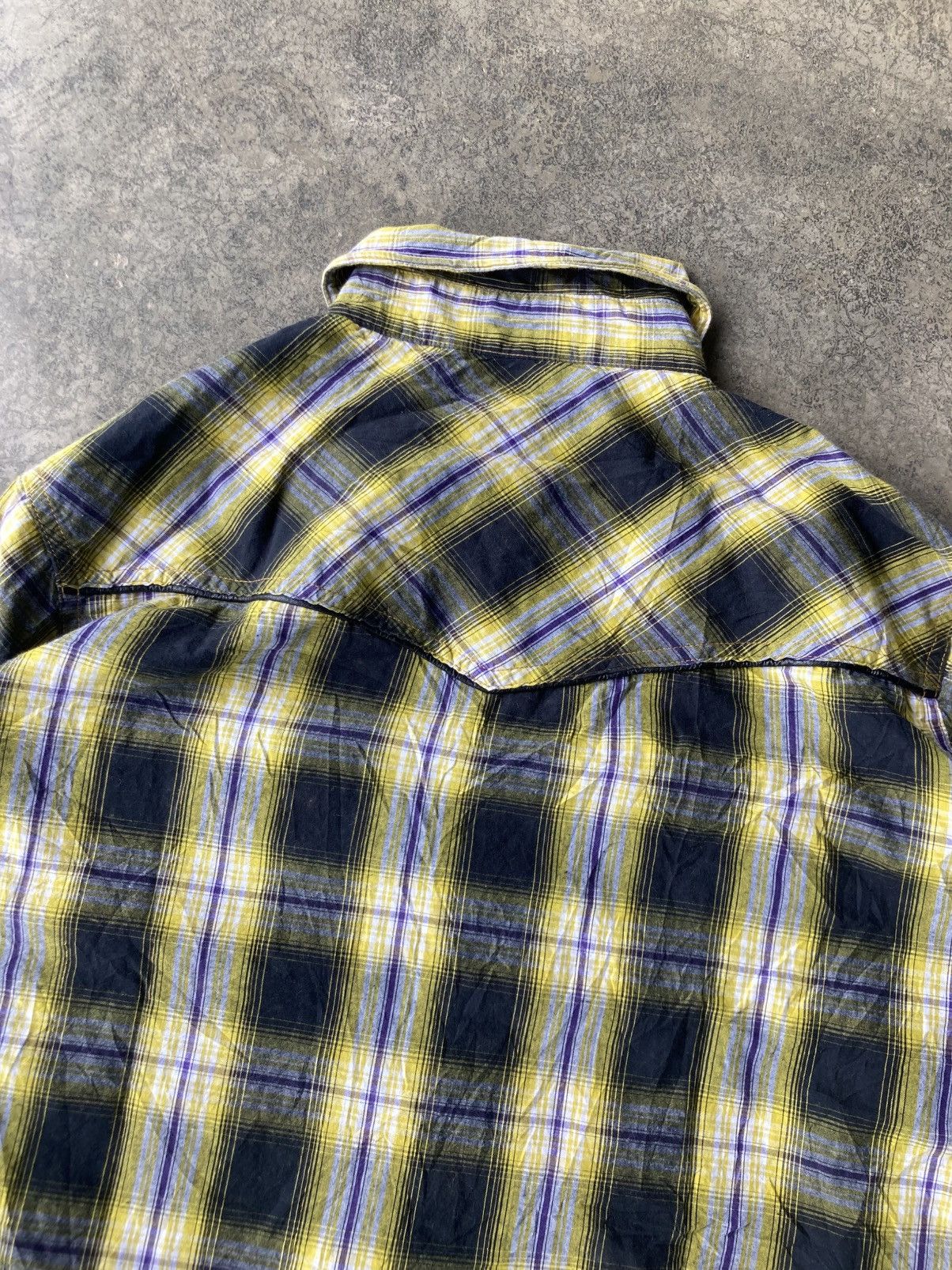 semanticdesign Semantic Design Western Plaid Shirt Snap Button Yellow Check Size US L / EU 52-54 / 3 - 5 Thumbnail