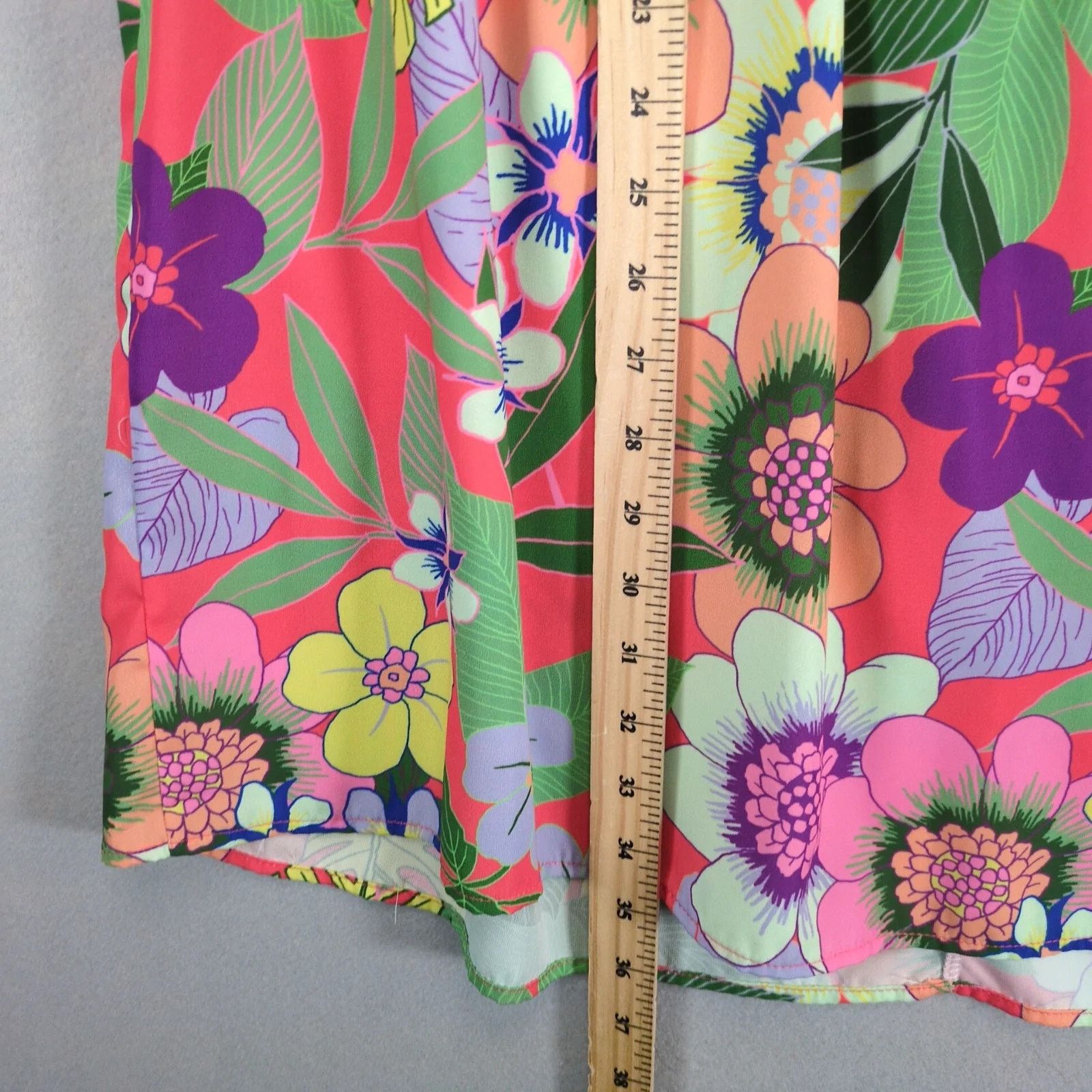 Vintage First Love Lovelyn Tropical Floral Babydoll Dress L Boho Size L / US 10 / IT 46 - 6 Thumbnail