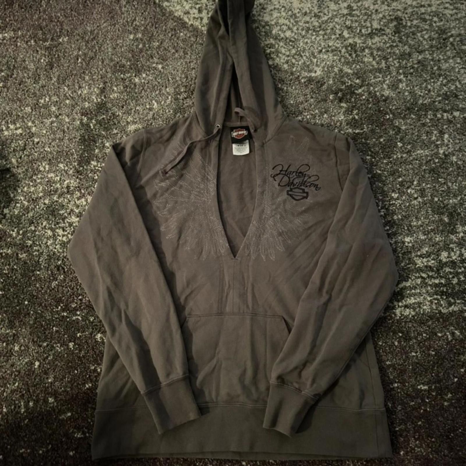 Harley Davidson Harley-Davidson Rhinestone Wing Hoodie Size L / US 10 / IT 46 - 1 Thumbnail