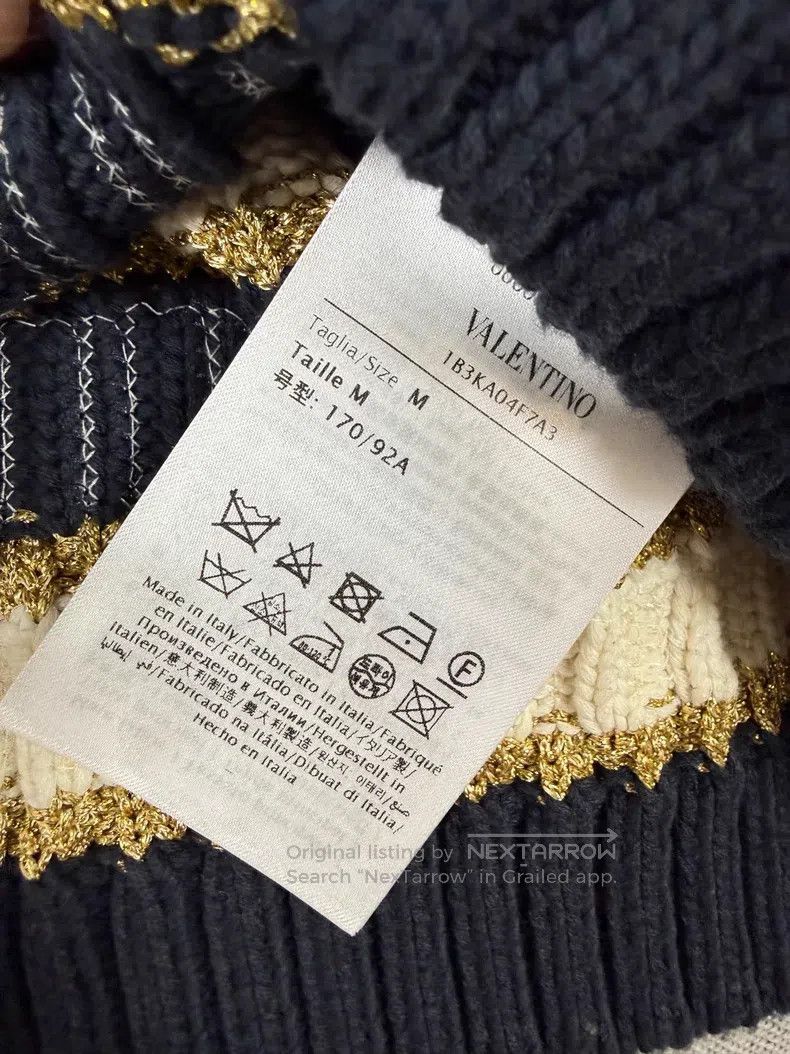 Valentino Valentino Blue spelled yellow and white sequin embroidered Size M / US 6-8 / IT 42-44 - 6 Thumbnail