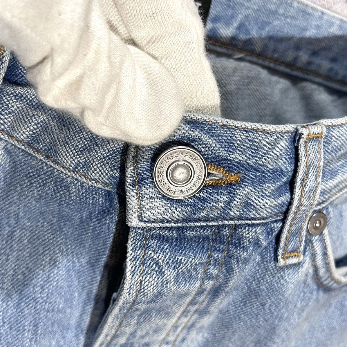 Asket NEW Asket Washed Denim Jeans Made in Italy Size 31 / 30 Size US 31 - 6 Thumbnail