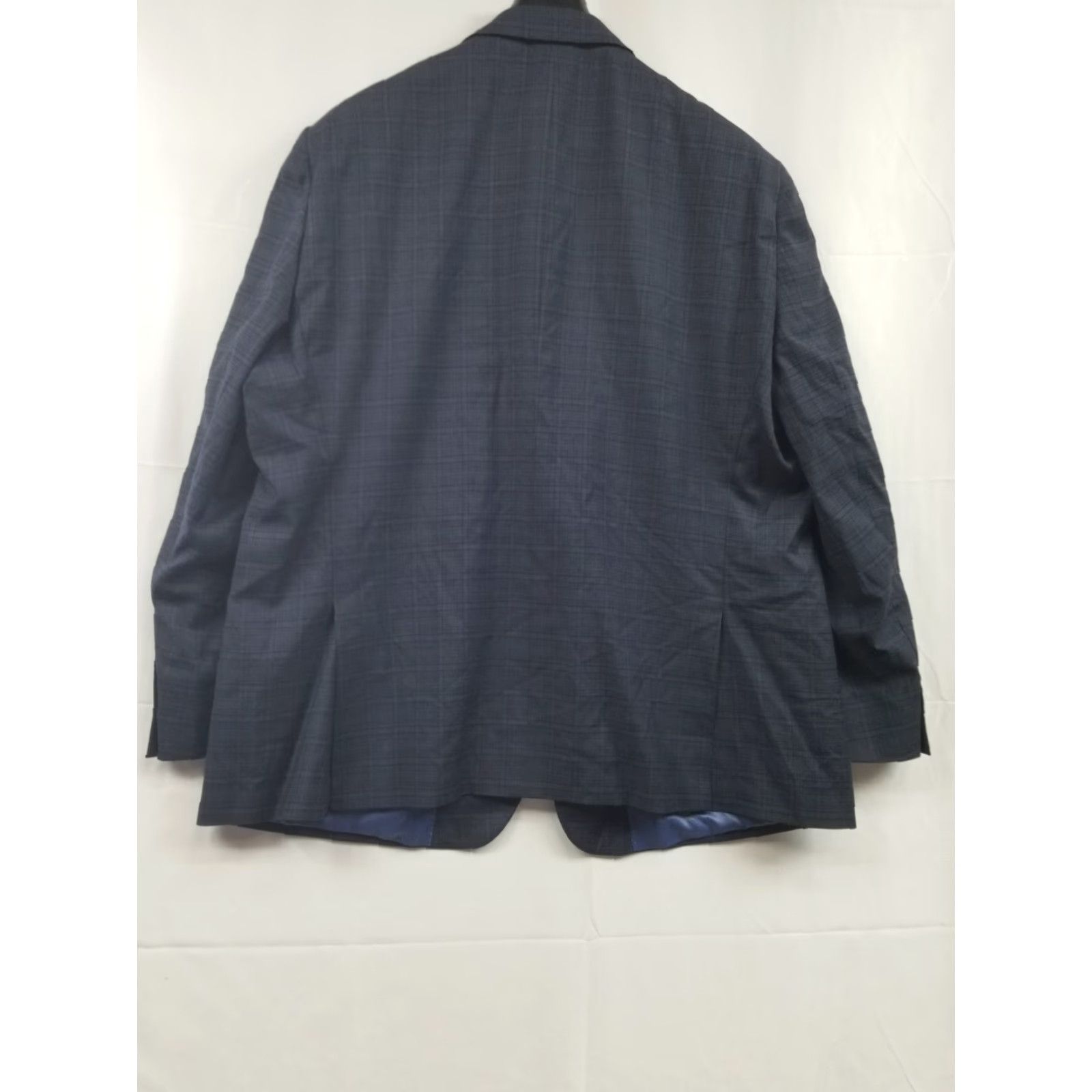 Hart Schaffner Marx Hart Schaffner Marx Blazer Men 52R Wool Plaid Blue USA Made Dillards 2 Button Size 52R - 2 Thumbnail