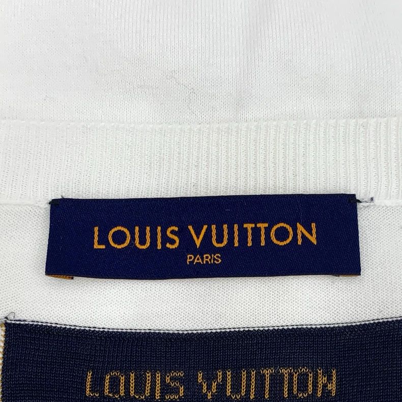 Louis Vuitton Louis Vuitton White logo monogrammed cotton crew neck shor Size US XXL / EU 58 / 5 - 6 Thumbnail