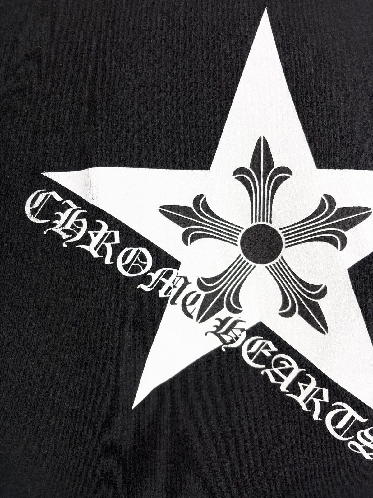 Chrome Hearts Chrome Hearts Shuriken Ninja Star Scroll Logo V Neck Tshirt Size US XL / EU 56 / 4 - 4 Thumbnail