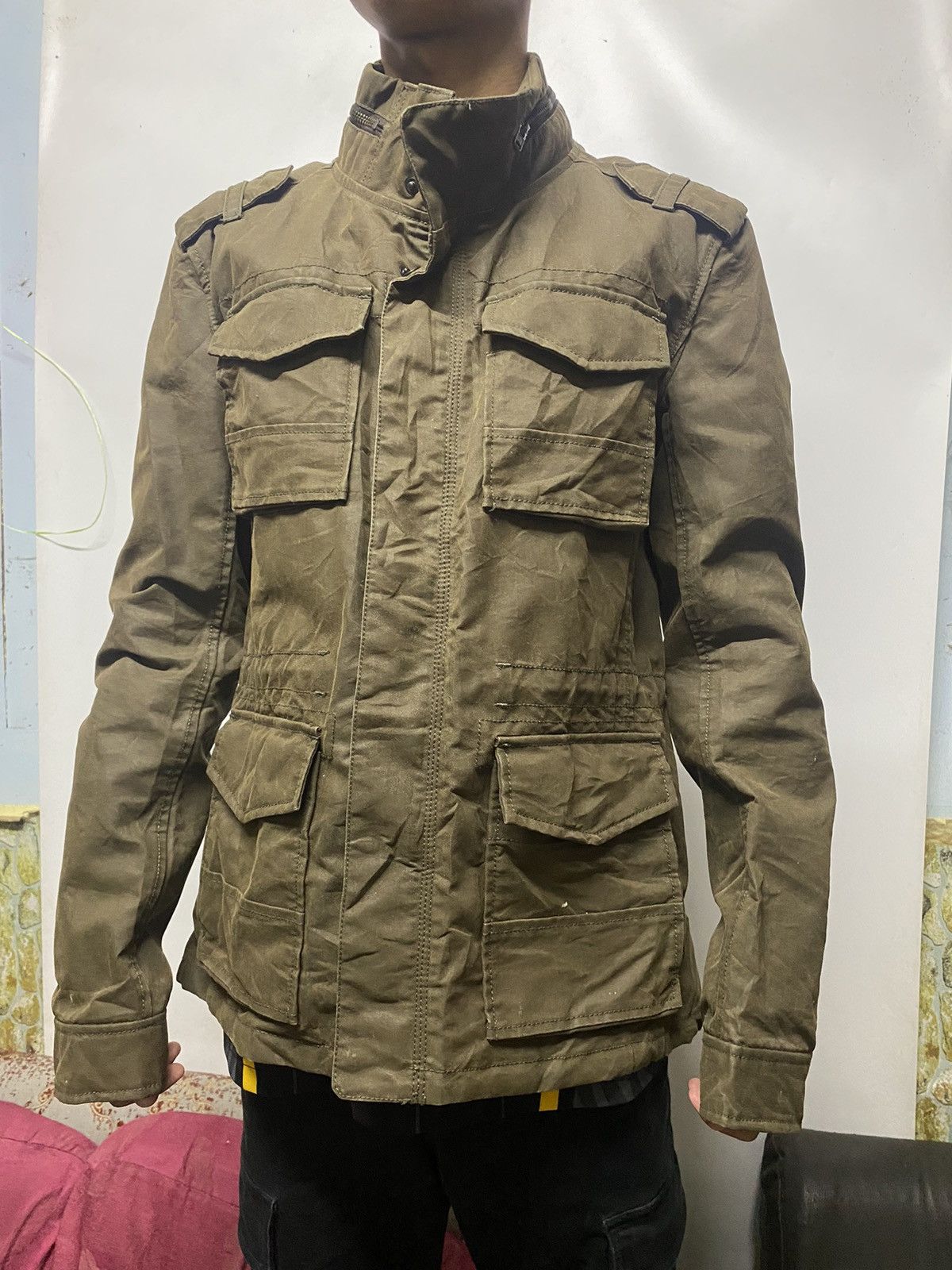 Japanese Brand 291295 Homme Jacket Military Style With Hoodie Size US M / EU 48-50 / 2 - 18 Thumbnail