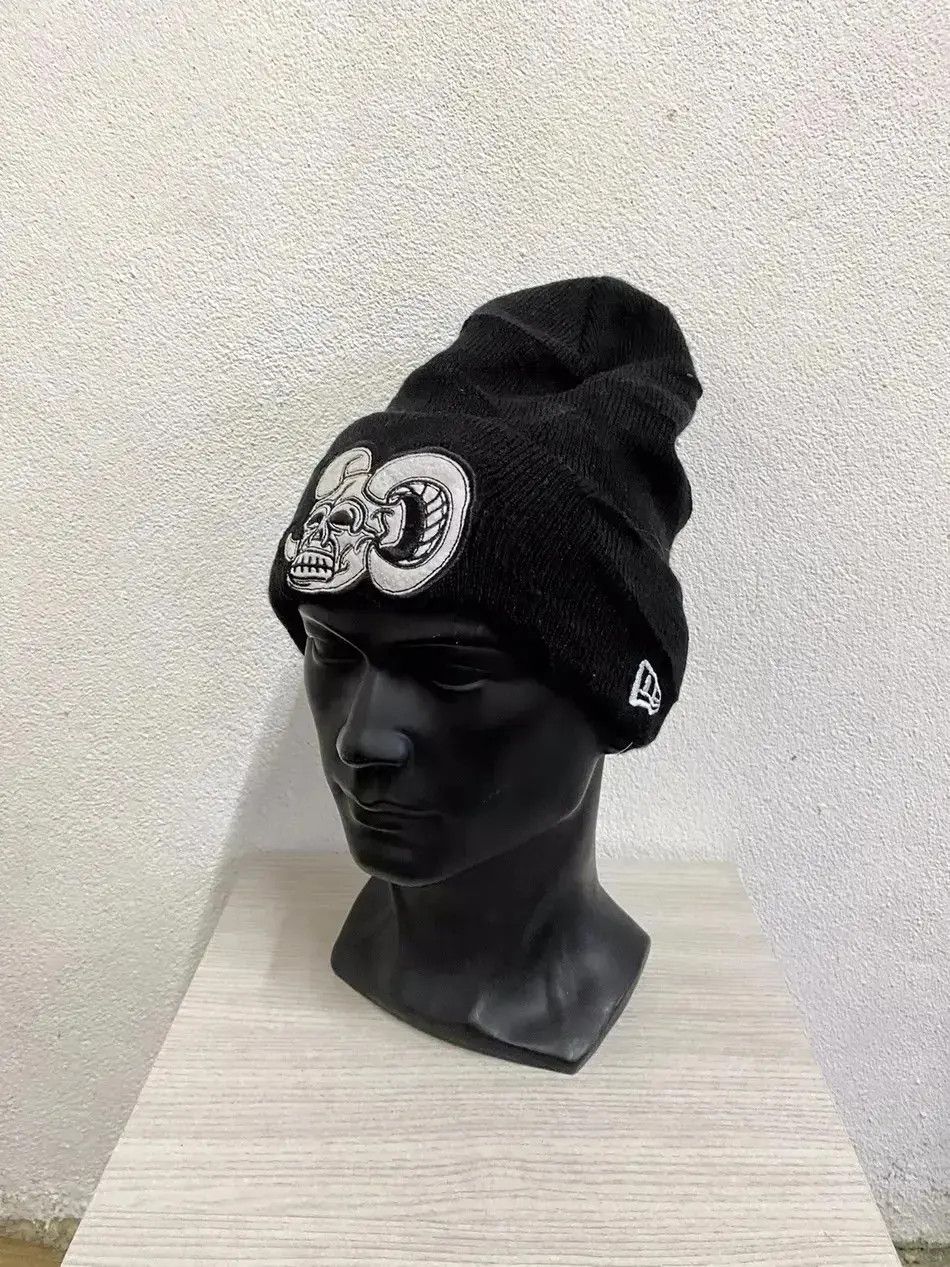New Era Devil Embroidery Skulls Small Logo New Era Beanie Hat Size ONE SIZE - 2 Thumbnail