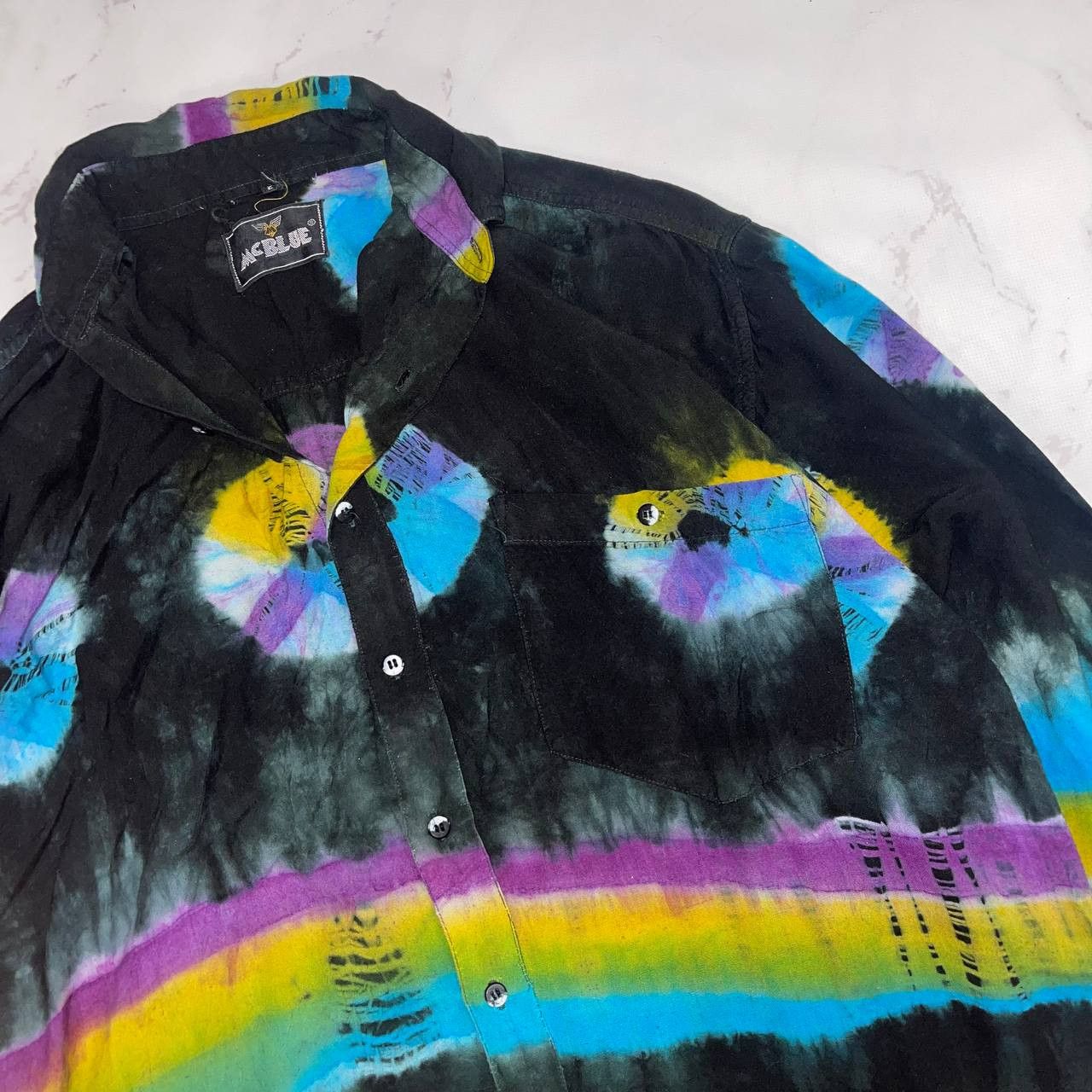 Vintage Vintage Shirt Made in India Flowers Avant-garde Size US XXL / EU 58 / 5 - 3 Thumbnail