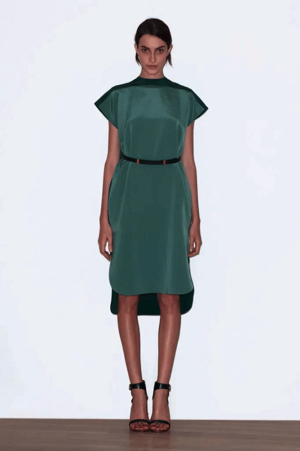 Celine Resort 2010 Celine By Phoebe Philo Paneled Green Dress Size XS / US 0-2 / IT 36-38 - 1 Thumbnail