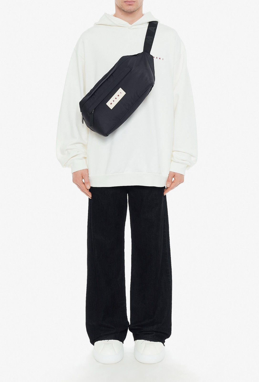 Marni Last Size Marni Wrinkled Logo Organic Cotton Hoodie Size US XL / EU 56 / 4 - 4 Thumbnail