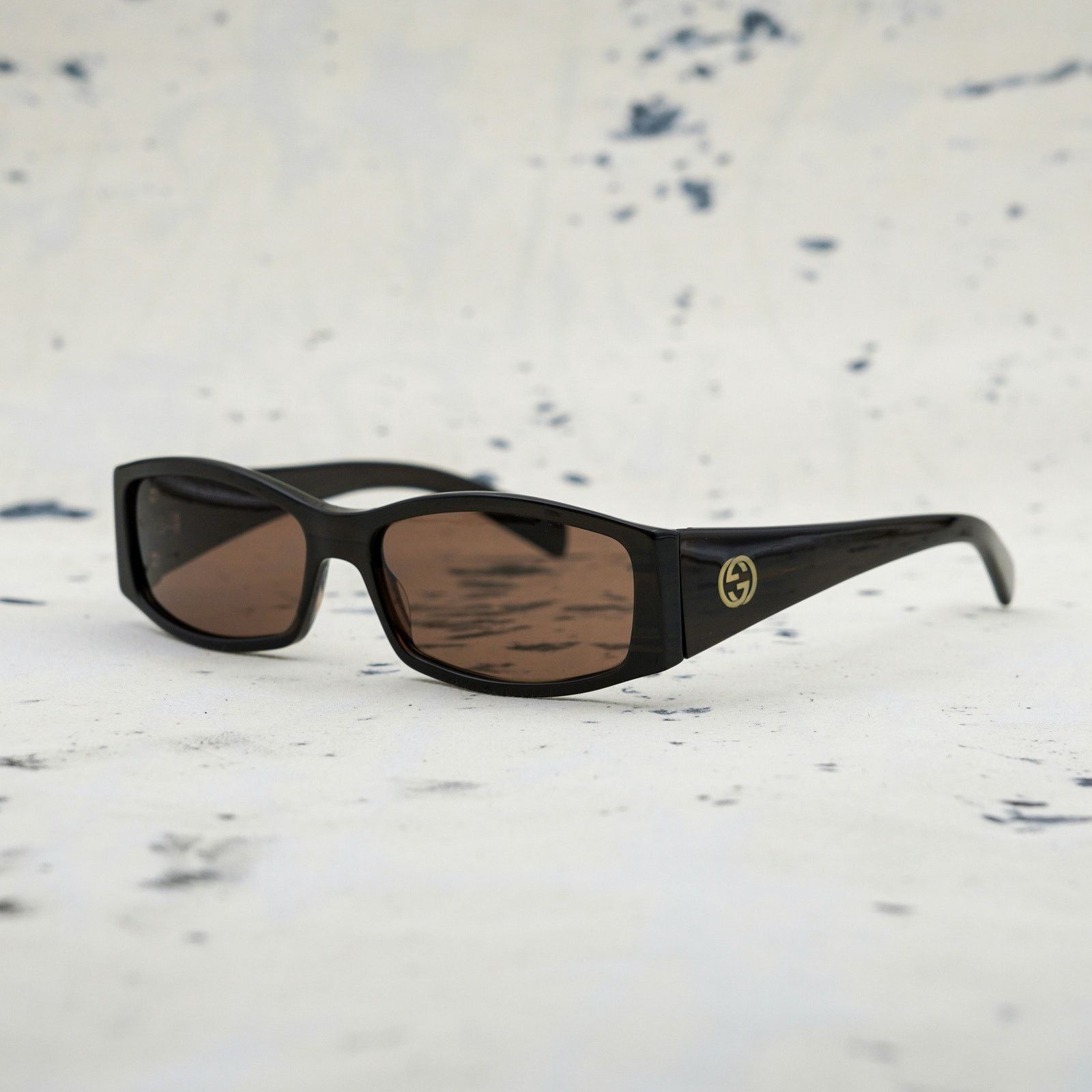 Gucci GUCCI GG 2525 Logo Oval Black Sunglasses Vintage 90s 00s 