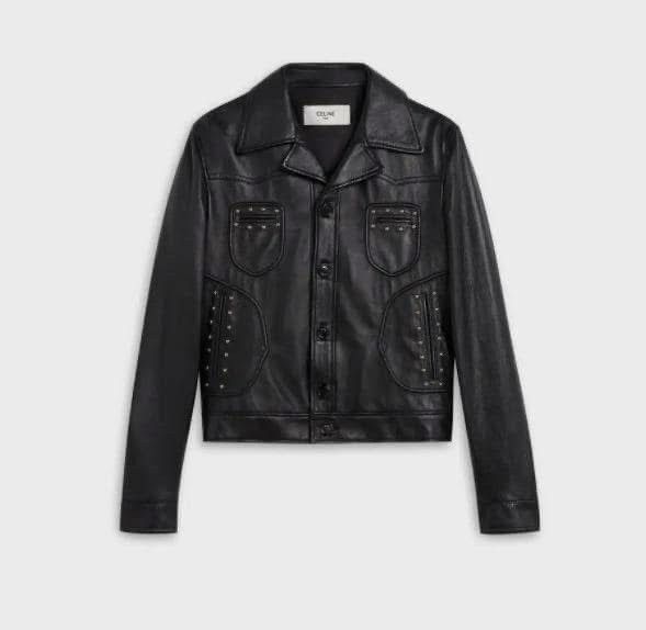 Celine FW20 Celine Hedi Slimane studded leather jacket 54 blouson Size US L / EU 52-54 / 3 - 3 Thumbnail