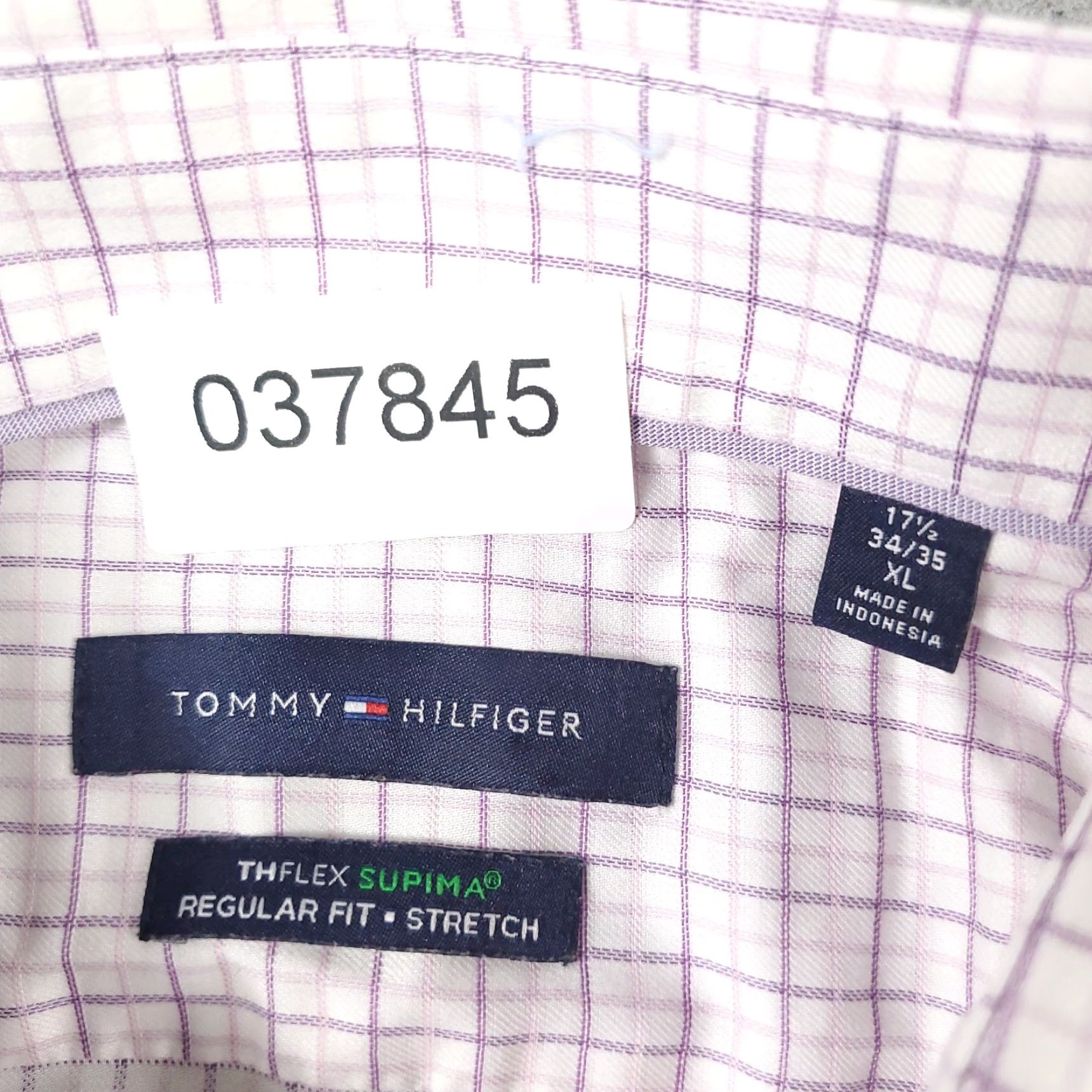 Tommy Hilfiger Tommy Hilfiger Shirt Adult XL Purple Plaid Button-Up Long Sleeve Cotton Mens Size US XL / EU 56 / 4 - 6 Thumbnail