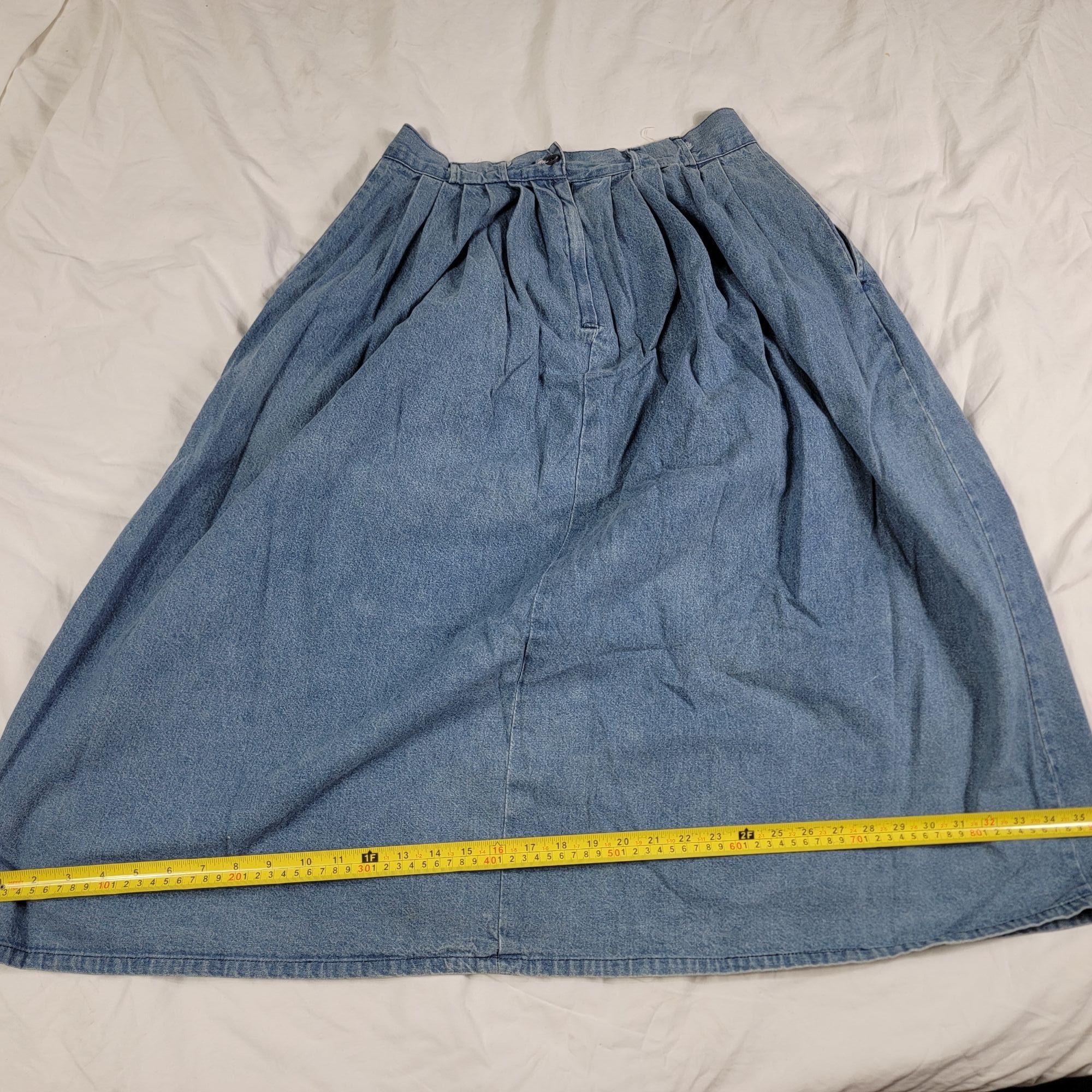Other × Vintage Vintage Avon Fashions Womens 13/14 Denim Skirt Made In USA R Size 36" / US 14 / IT 50 - 10 Thumbnail