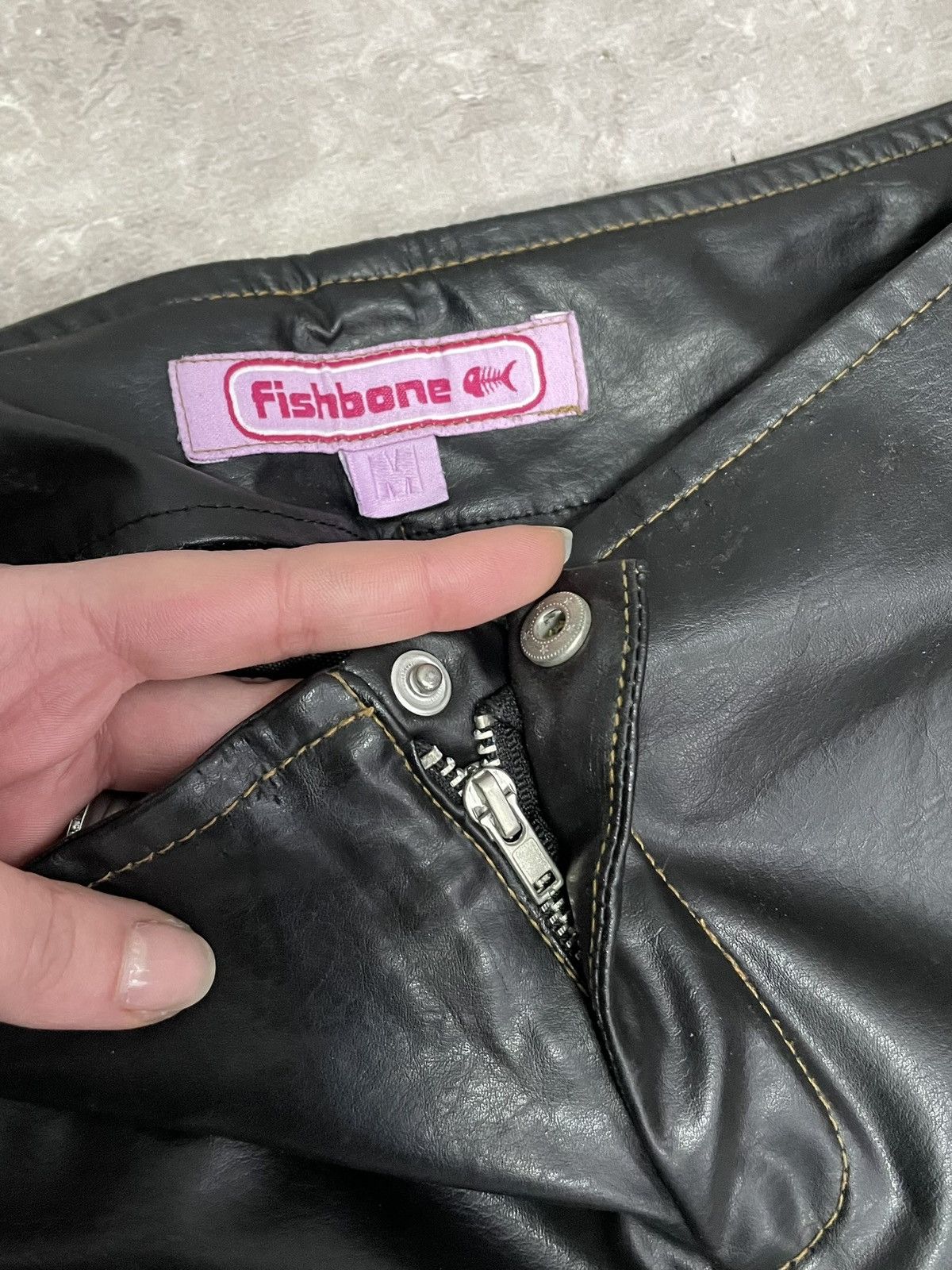 Tornado Mart Totnado mart style faux leather flared jeans pants 2000s Size US 30 / EU 46 - 9 Thumbnail