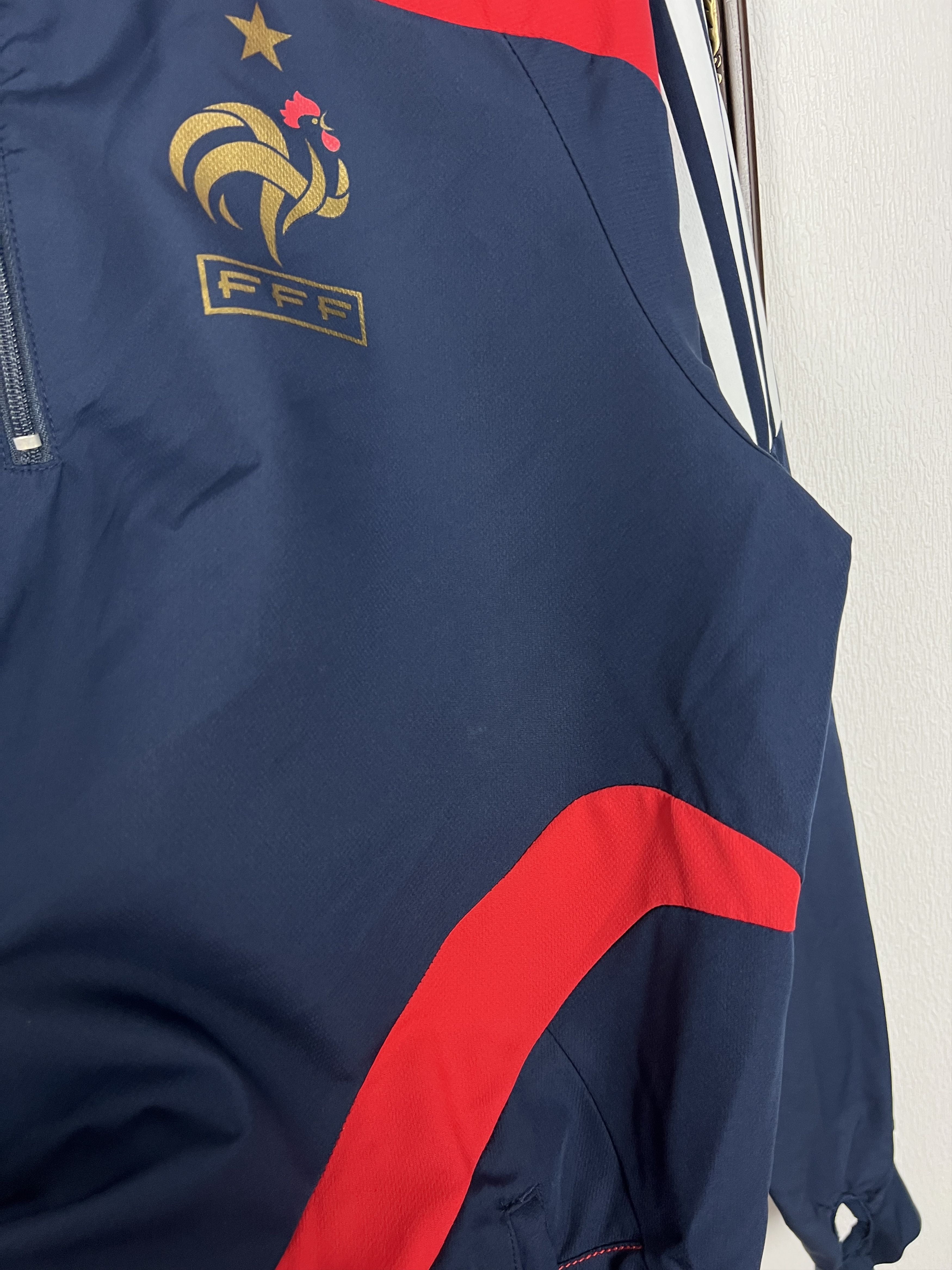 Adidas Vintage Adidas France Football Train Jacket Player Issue Size US L / EU 52-54 / 3 - 15 Thumbnail